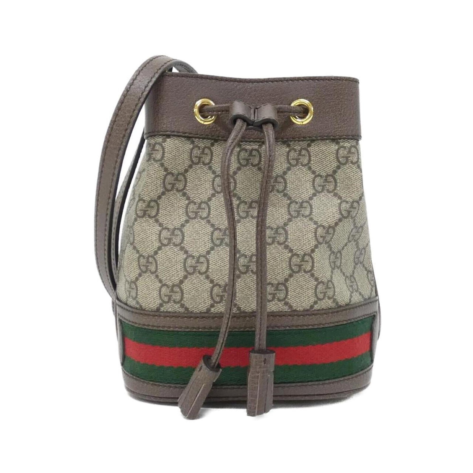 Gucci Supreme Leather Shoulder Bag: Gucci Supreme Leather Shoulder Bag A pre-owned Gucci Supreme Leather Shoulder Bag in rich beige and brown tones, boasting the iconic GG Supreme logo, adds a touch of luxury to any outfit. With its cla