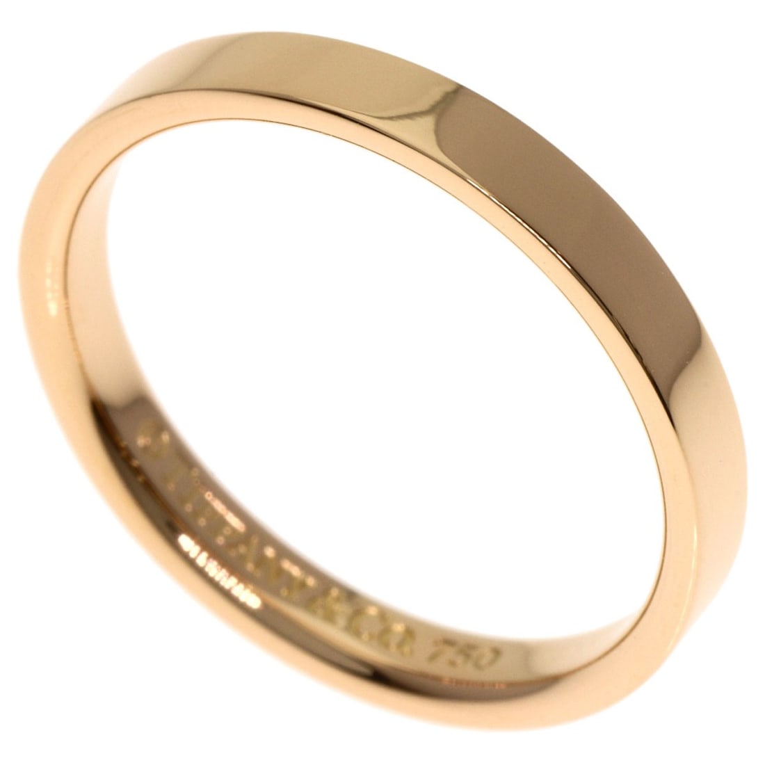 Tiffany & Co. Pink Gold K18 Wedding Ring: Tiffany & Co. Pink Gold K18 Wedding Ring Elevate your wedding style with the exquisite Tiffany & Co. Pink Gold K18 Wedding Ring, crafted from 18k pink gold for a luxurious touch. This timeless piece b
