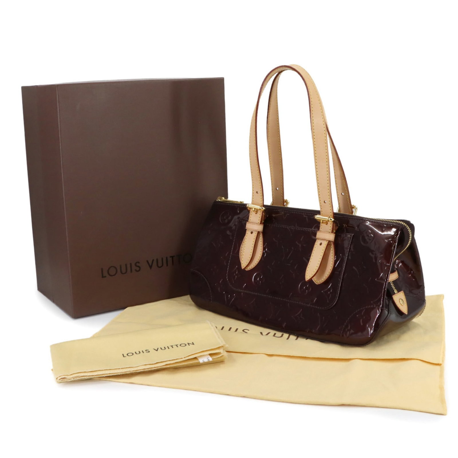 Louis Vuitton Monogram Vernis Shoulder Bag: Louis Vuitton Monogram Vernis Shoulder Bag Experience the timeless elegance of Louis Vuitton with this stunning Monogram Vernis Shoulder Bag, boasting the iconic brand's signature monogram pattern in