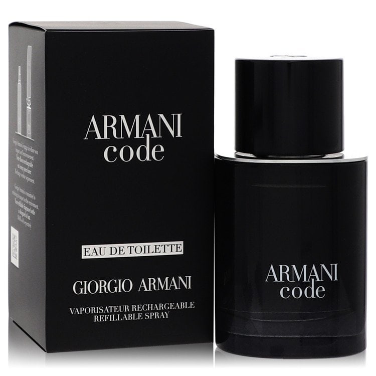 Armani Code Cologne By Giorgio Eau De Toilette Spray Refillable: Armani Code Cologne By Giorgio Eau De Toilette Spray Refillable Experience the sophisticated scent of Giorgio Armani's iconic Code cologne, now available in an eau de toilette spray refillable format.