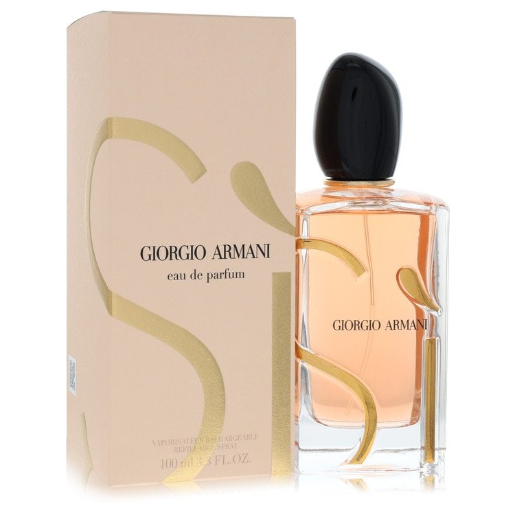 Armani Si by Giorgio Armani Eau de Parfum Spray: Armani Si by Giorgio Armani Eau de Parfum Spray Experience the timeless elegance of Giorgio Armani's iconic scent, Armani Si, in a luxurious 3.4 oz Eau de Parfum Spray. With its rich, floral notes and
