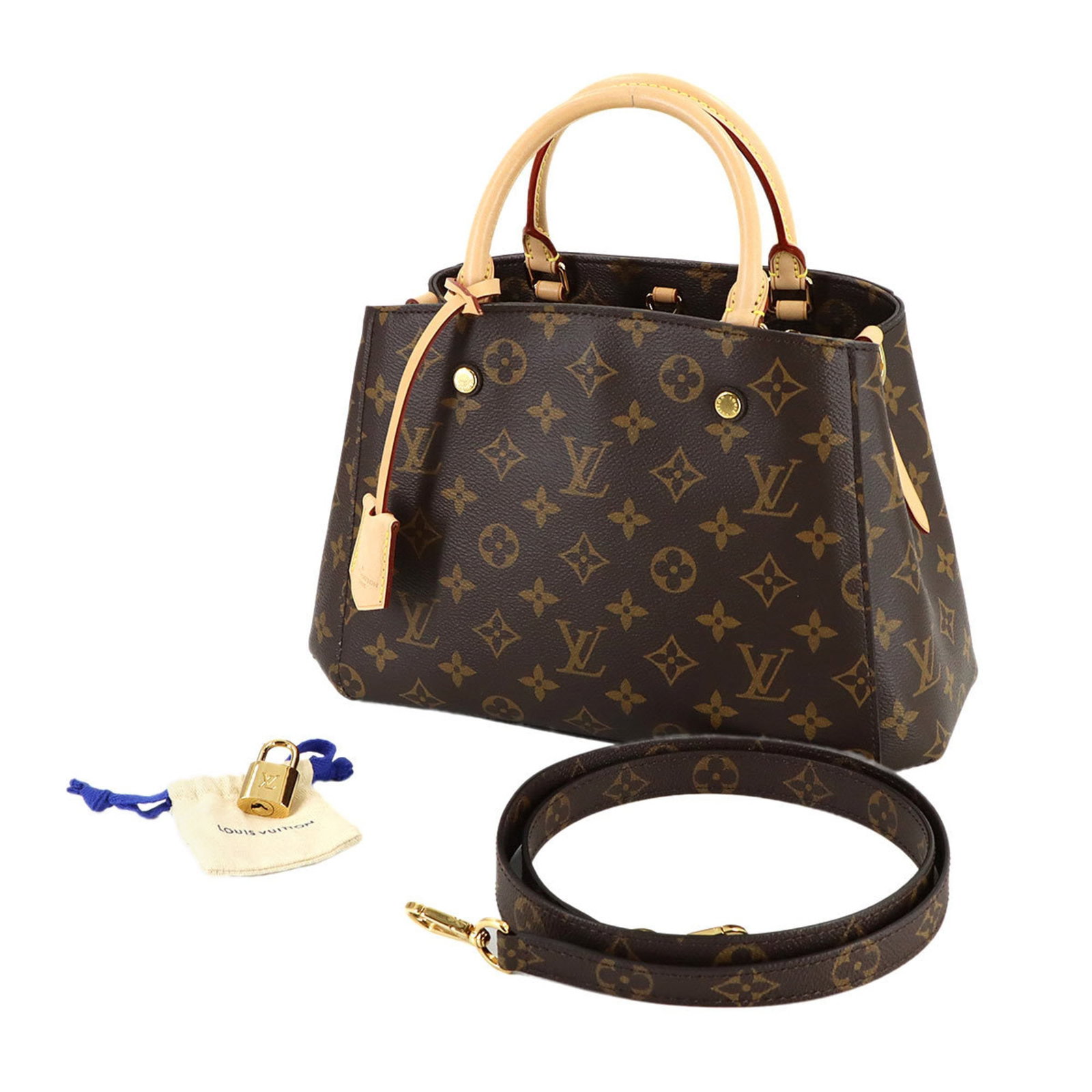 Louis Vuitton Monogram Handbag: Louis Vuitton Monogram Handbag Experience the timeless elegance of Louis Vuitton with this exquisite Monogram handbag, boasting the iconic brown monogram pattern and premium quality construction that