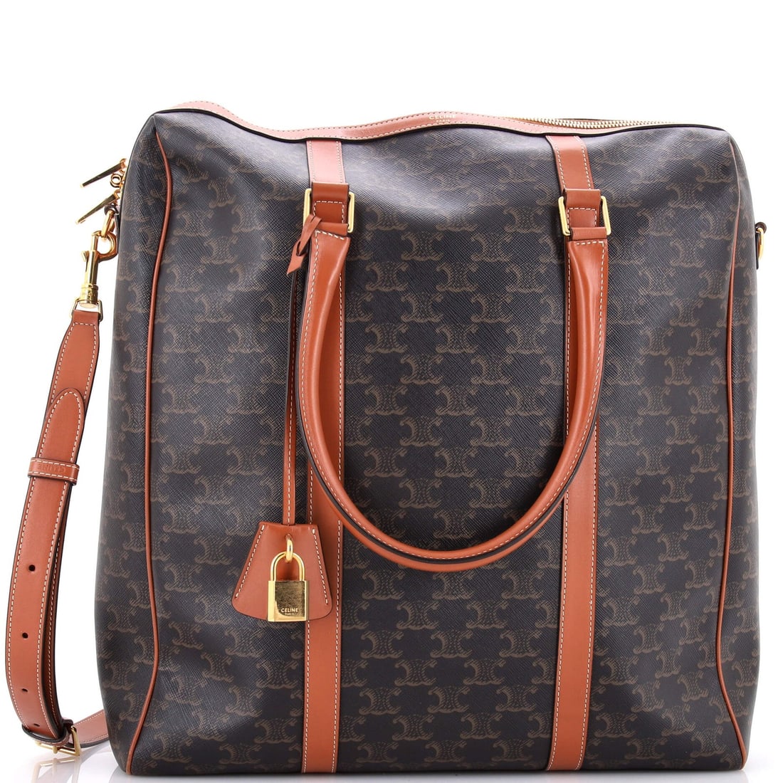 Celine Triomphe Coated Canvas Boston Bag: Celine Triomphe Coated Canvas Boston Bag The Celine Triomphe Coated Canvas Boston Bag is a timeless, high-quality accessory that exudes understated elegance. With its durable canvas exterior and rich