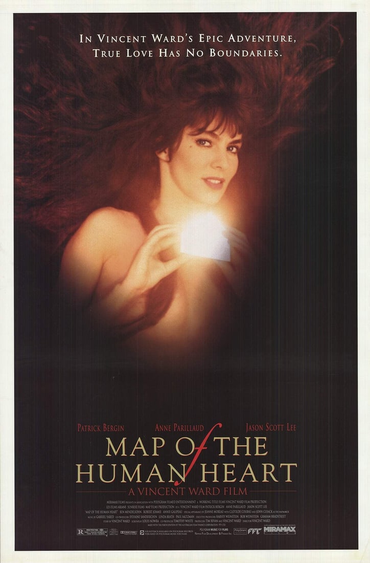 1993 ARTIST UNKNOWN Map of the Human Heart 41" x 27" Offset Lithograph: 1993 ARTIST UNKNOWN Map of the Human Heart 41" x 27" Offset Lithograph A rare and intriguing piece, the 1993 "Map of the Human Heart" offset lithograph is a captivating exploration of the human experi