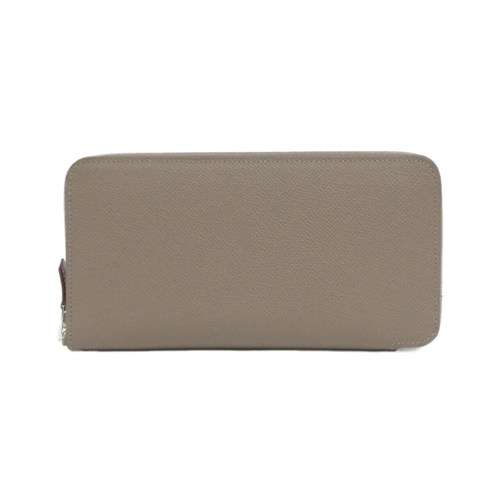 Hermes Bi-Fold Wallet in Epsom Leather and Silk: Hermes Bi-Fold Wallet in Epsom Leather and Silk A stunning Herm?s bi-fold wallet in rich Epsom leather and elegant silk, the Cassis, Etoupe Gray, Vert model exudes timeless sophistication with its cla