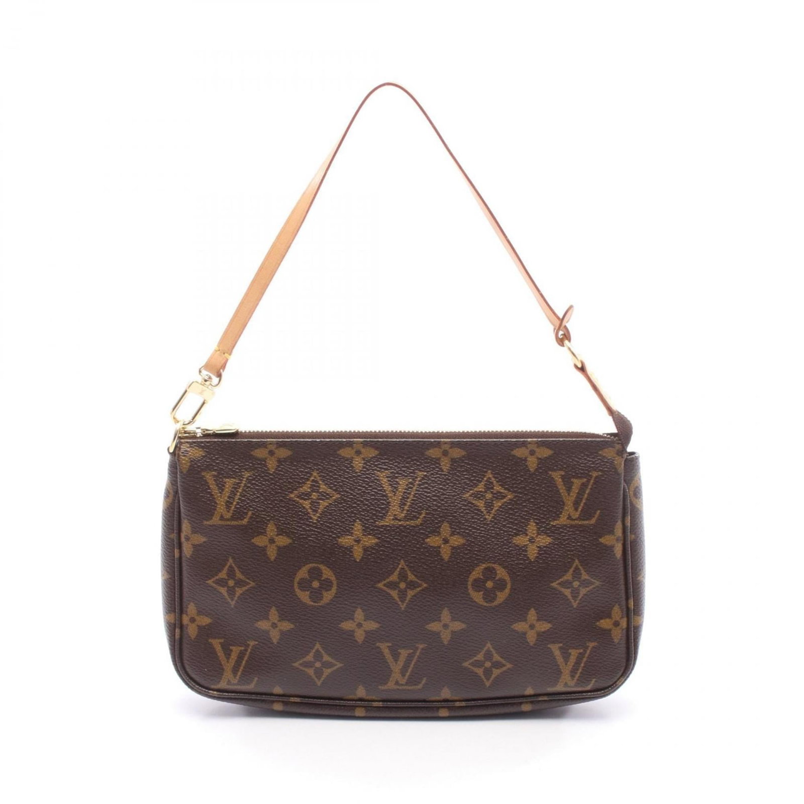 Louis Vuitton Coated Canvas and Leather Handbag: Louis Vuitton Coated Canvas and Leather Handbag A timeless piece from the iconic Louis Vuitton brand, this brown coated canvas and leather handbag boasts classic design with a touch of modern sophisti