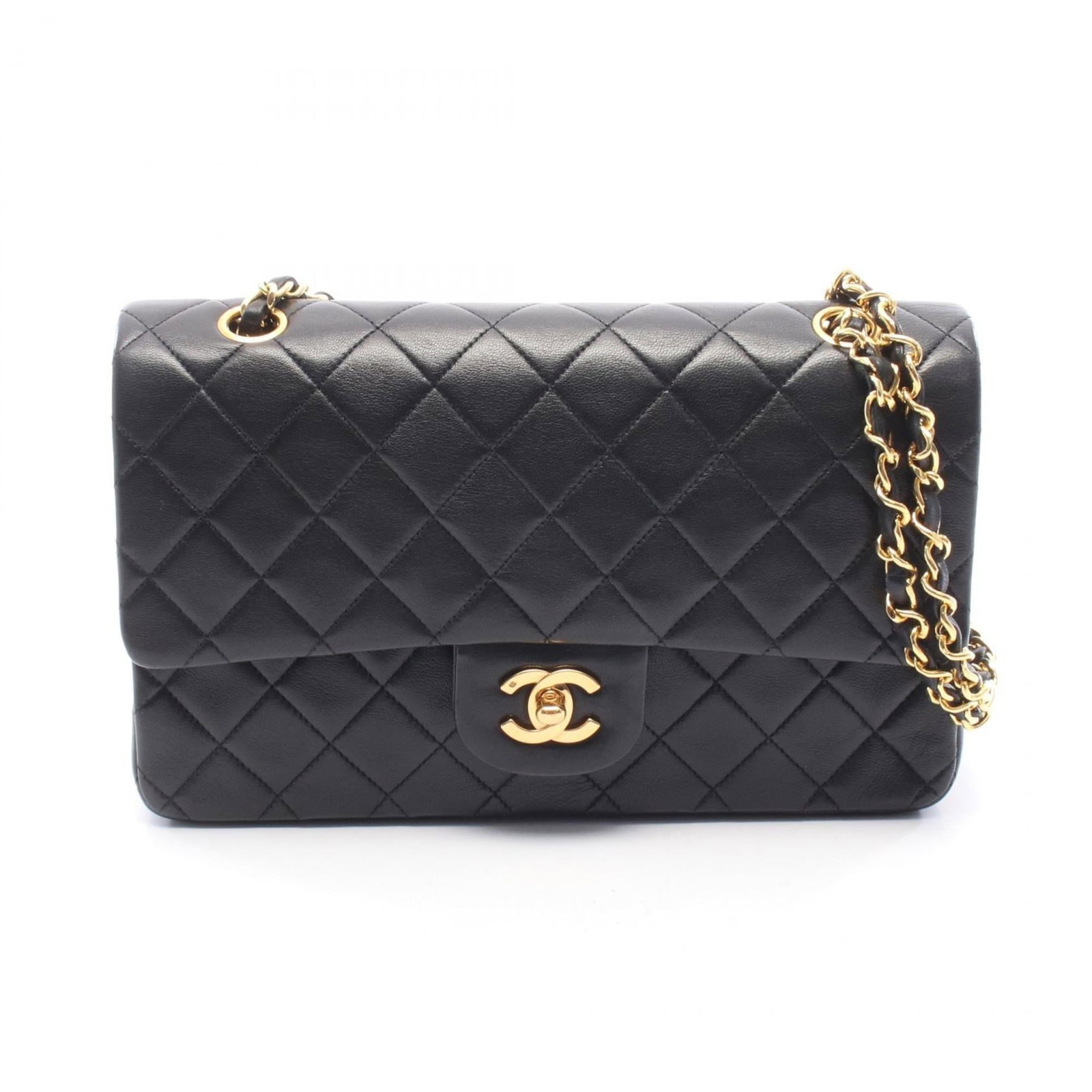 Chanel Leather Shoulder Bag: Chanel Leather Shoulder Bag A timeless Chanel classic, this lambskin shoulder bag boasts sleek black leather and elegant gold hardware, exuding sophistication and refinement. With its spacious interio