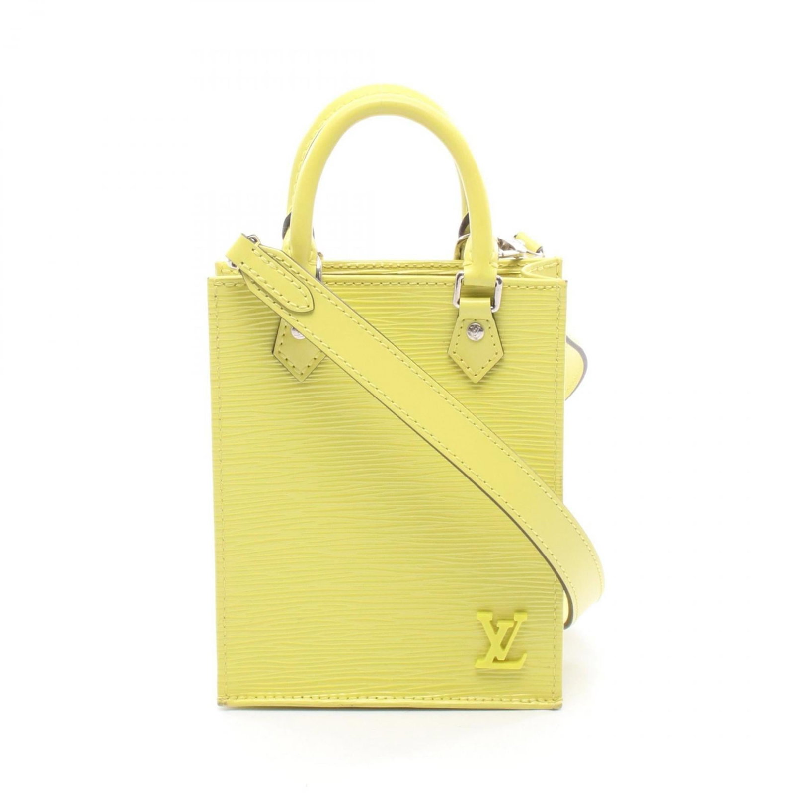 Louis Vuitton Epi Leather Handbag: Louis Vuitton Epi Leather Handbag A stunning Louis Vuitton Epi Leather handbag in vibrant green, boasting the iconic monogram pattern and premium quality construction that defines the brand's