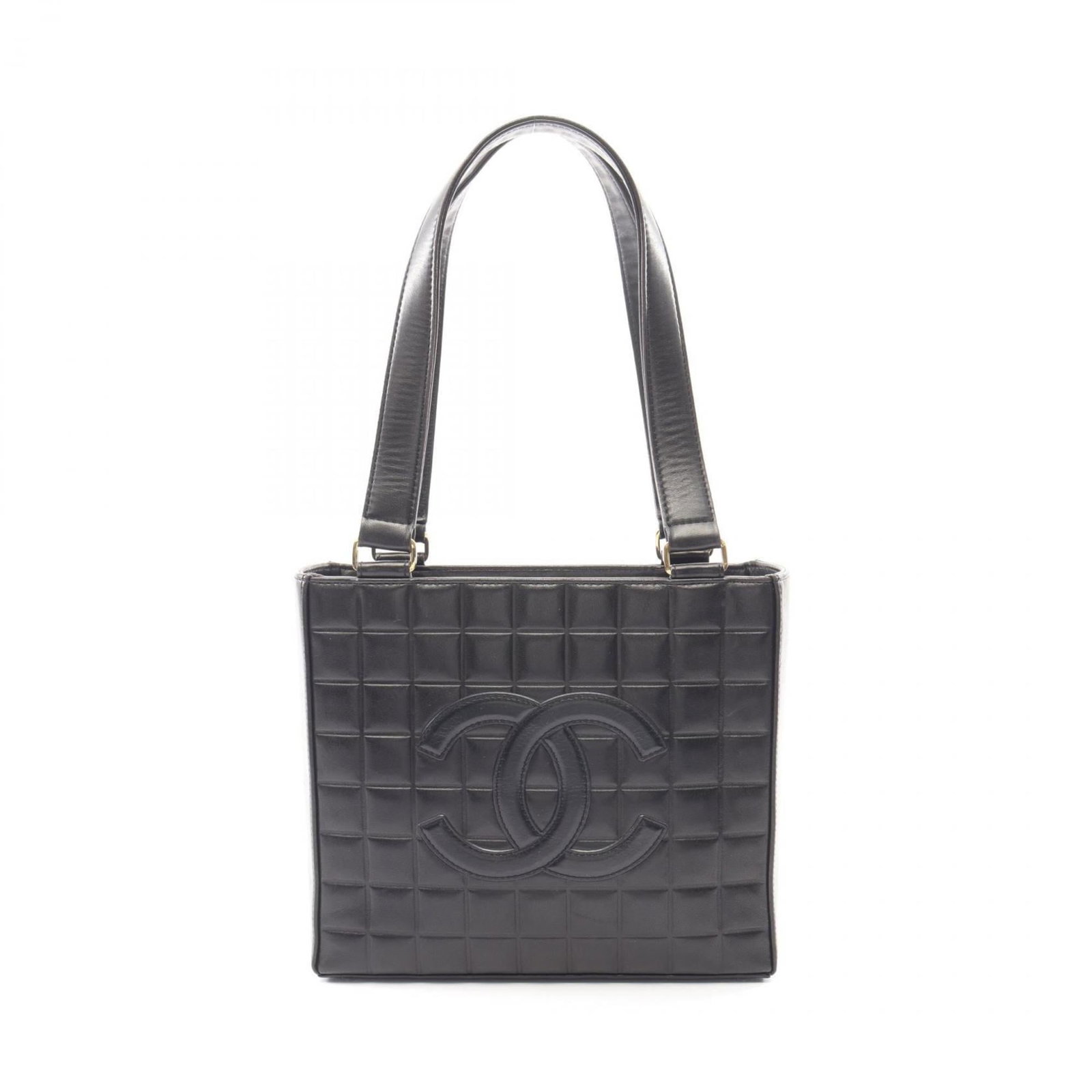 Tote Bag Leather - Chanel Handbag: Tote Bag Leather - Chanel Handbag Experience the timeless elegance of a genuine Chanel lambskin tote bag, crafted from rich black leather and adorned with gold hardware. This pre-owned, very good cond