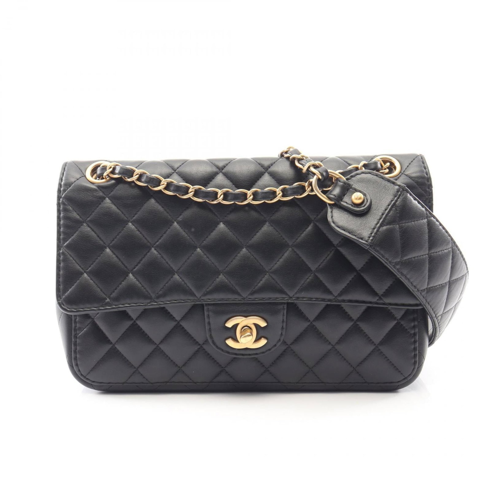 Chanel Leather Shoulder Bag: Chanel Leather Shoulder Bag A timeless Chanel classic, this lambskin shoulder bag boasts sleek black leather and elegant gold hardware, exuding sophistication and refinement. With its spacious interio
