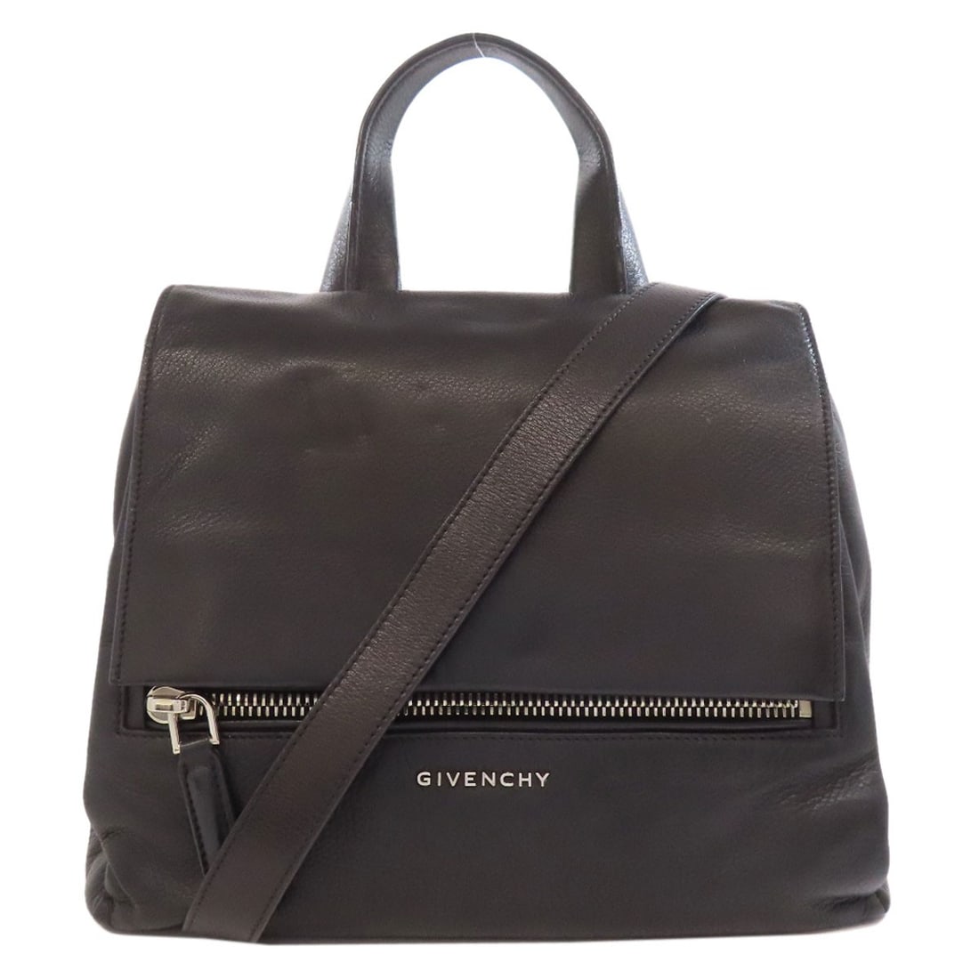 Calf GIVENCHY 2WAY Handbag: Calf GIVENCHY 2WAY Handbag Elevate your style with the sleek and sophisticated GIVENCHY 2WAY Handbag, crafted from rich calf leather in a timeless black hue. This iconic Italian design boasts a versat