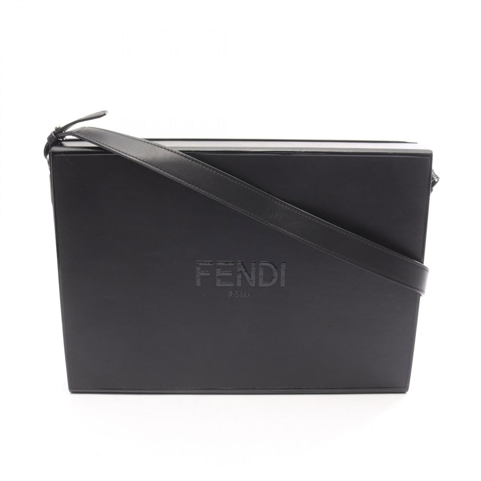 Fendi Leather Messenger Shoulder Bag: Fendi Leather Messenger Shoulder Bag Elevate your style with the iconic Fendi Leather Messenger Shoulder Bag, crafted from rich black leather that exudes sophistication and luxury. This timeless piece