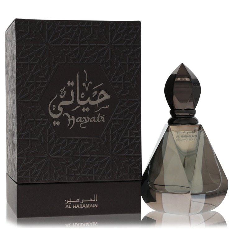 Al Haramain Hayati Eau de Parfum Spray: Al Haramain Hayati Eau de Parfum Spray Experience the essence of Al Haramain's Hayati Eau de Parfum Spray, a potent and long-lasting cologne for men that will leave a lasting impression. With its 3.33