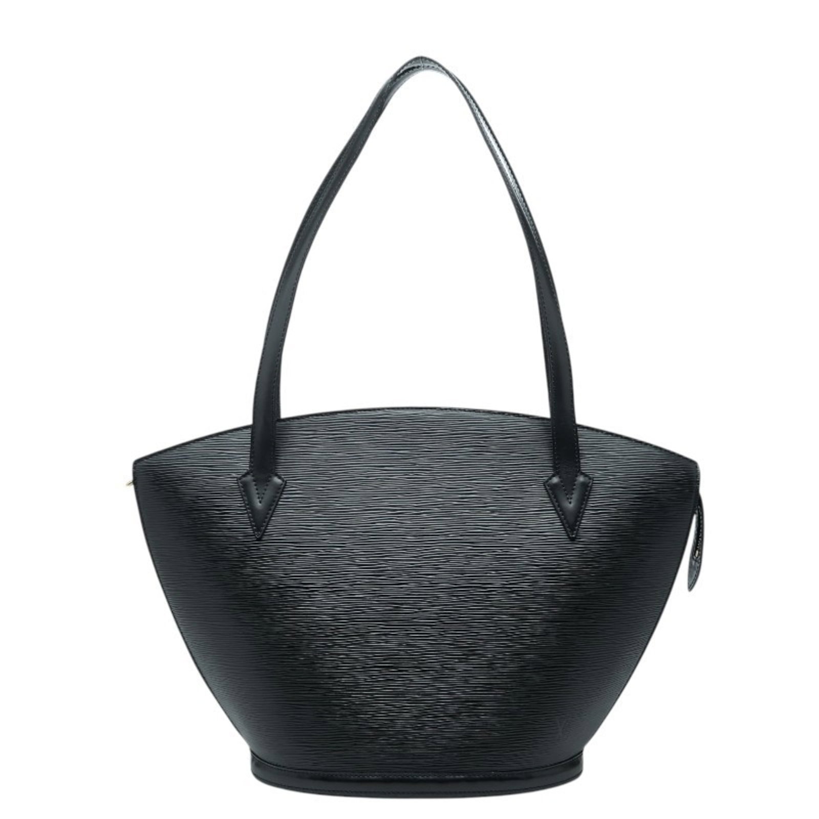 Louis Vuitton Tote Bag in Leather: Louis Vuitton Tote Bag in Leather A timeless and sophisticated accessory, this Louis Vuitton tote bag in black leather is a classic choice for any woman. With its spacious interior and sturdy