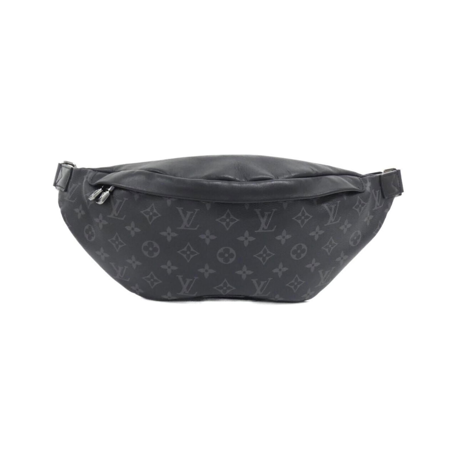 Louis Vuitton Coated Canvas Shoulder Bag: Louis Vuitton Coated Canvas Shoulder Bag A sleek and sophisticated shoulder bag, this Louis Vuitton Coated Canvas tote boasts a timeless black hue and elegant silver hardware, exuding classic luxury.
