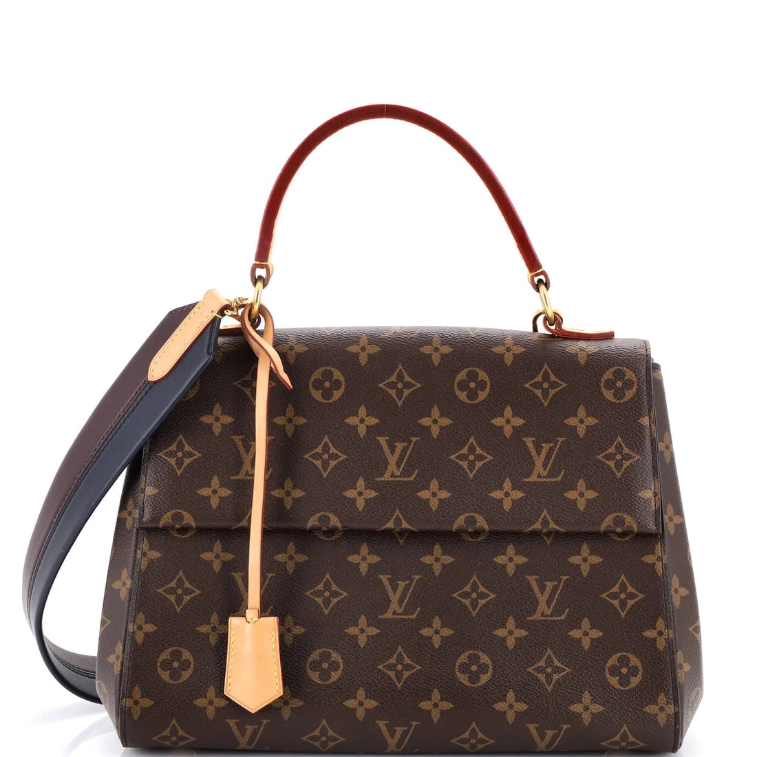 Louis Vuitton Cluny MM Monogram Canvas Top Handle Bag: Louis Vuitton Cluny MM Monogram Canvas Top Handle Bag A timeless piece from the iconic Louis Vuitton Cluny collection, this classic shoulder bag boasts the signature monogram canvas design in rich bro