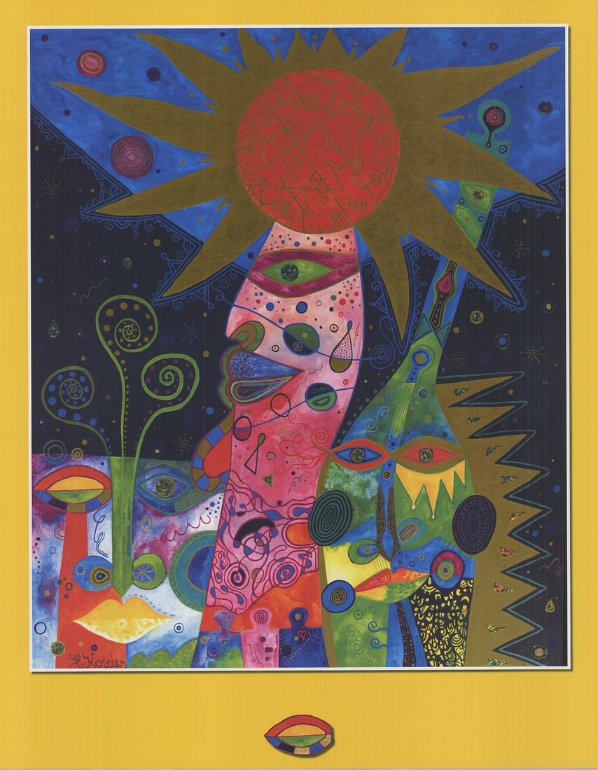2007 HORST KORDES Dreamland XI 24.5" x 19" Offset Lithograph: 2007 HORST KORDES Dreamland XI 24.5" x 19" Offset Lithograph Experience the vibrant abstract world of Horst Kordes' Dreamland XI, a stunning 2007 offset lithograph measuring 24.5 x 19 inches. With its