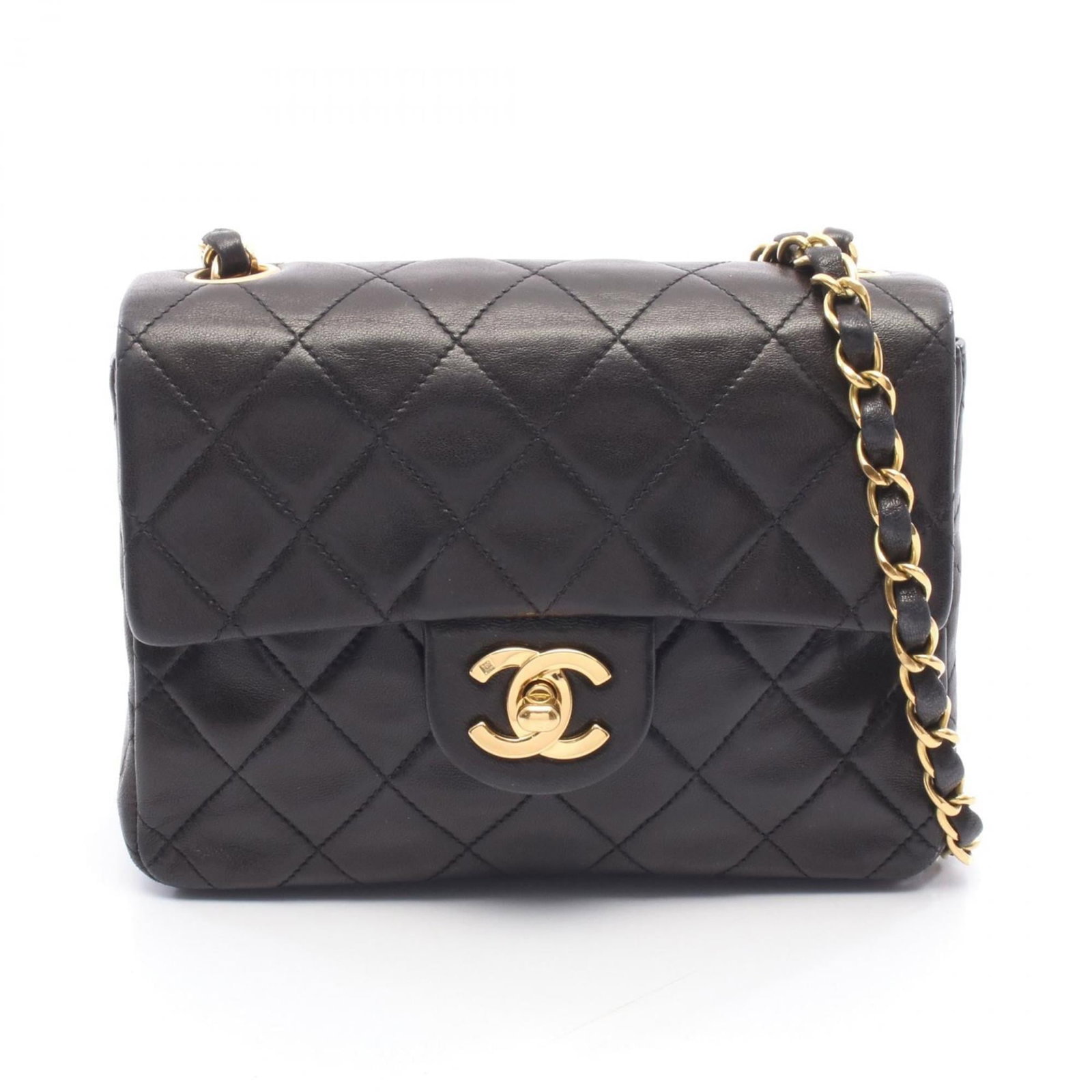 Chanel Leather Shoulder Bag: Chanel Leather Shoulder Bag A timeless and sophisticated Chanel leather shoulder bag, crafted from luxurious lambskin in sleek black. With its classic design and sturdy structure, this stylish accesso