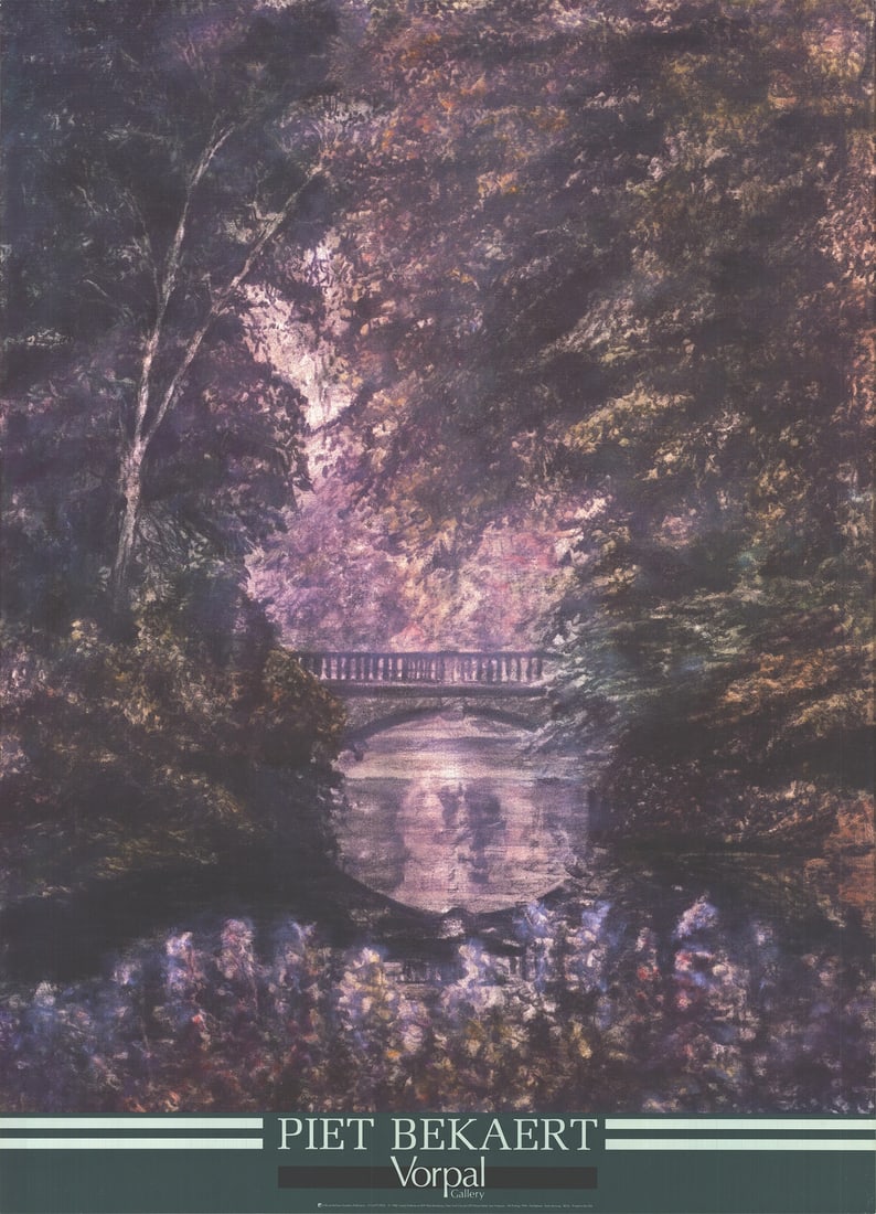 Contemporary PIET BEKAERT Early Morning 36" x 26" Offset Lithograph 1994: Contemporary PIET BEKAERT Early Morning 36" x 26" Offset Lithograph 1994 Experience the serene beauty of Piet Bekaert's "Early Morning", a stunning 1994 offset lithograph that captures the tranquility