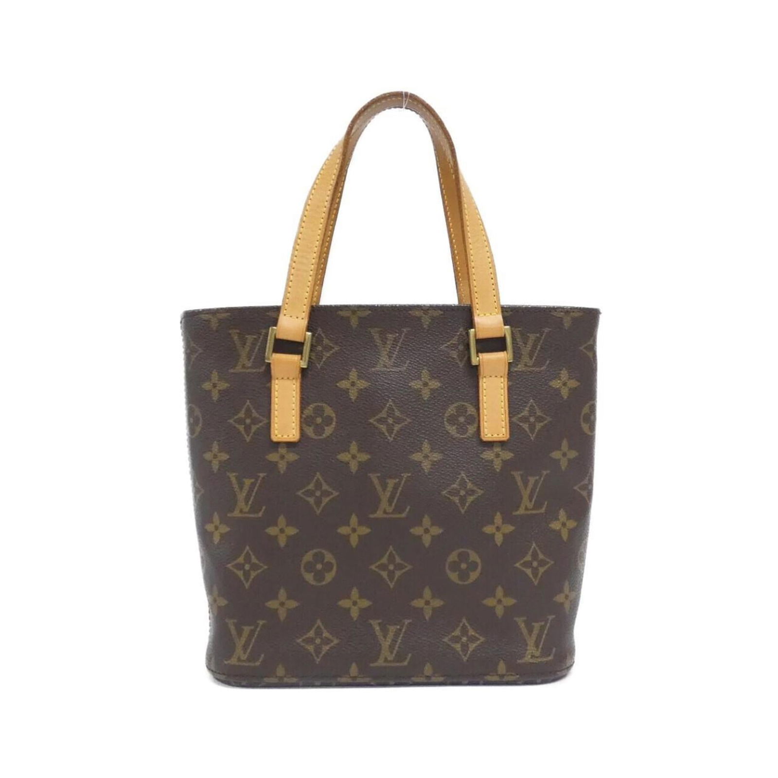 Louis Vuitton Coated Canvas Handbag: Louis Vuitton Coated Canvas Handbag Experience the timeless elegance of Louis Vuitton with this exquisite coated canvas handbag, boasting classic brown tones and a durable construction that withstands