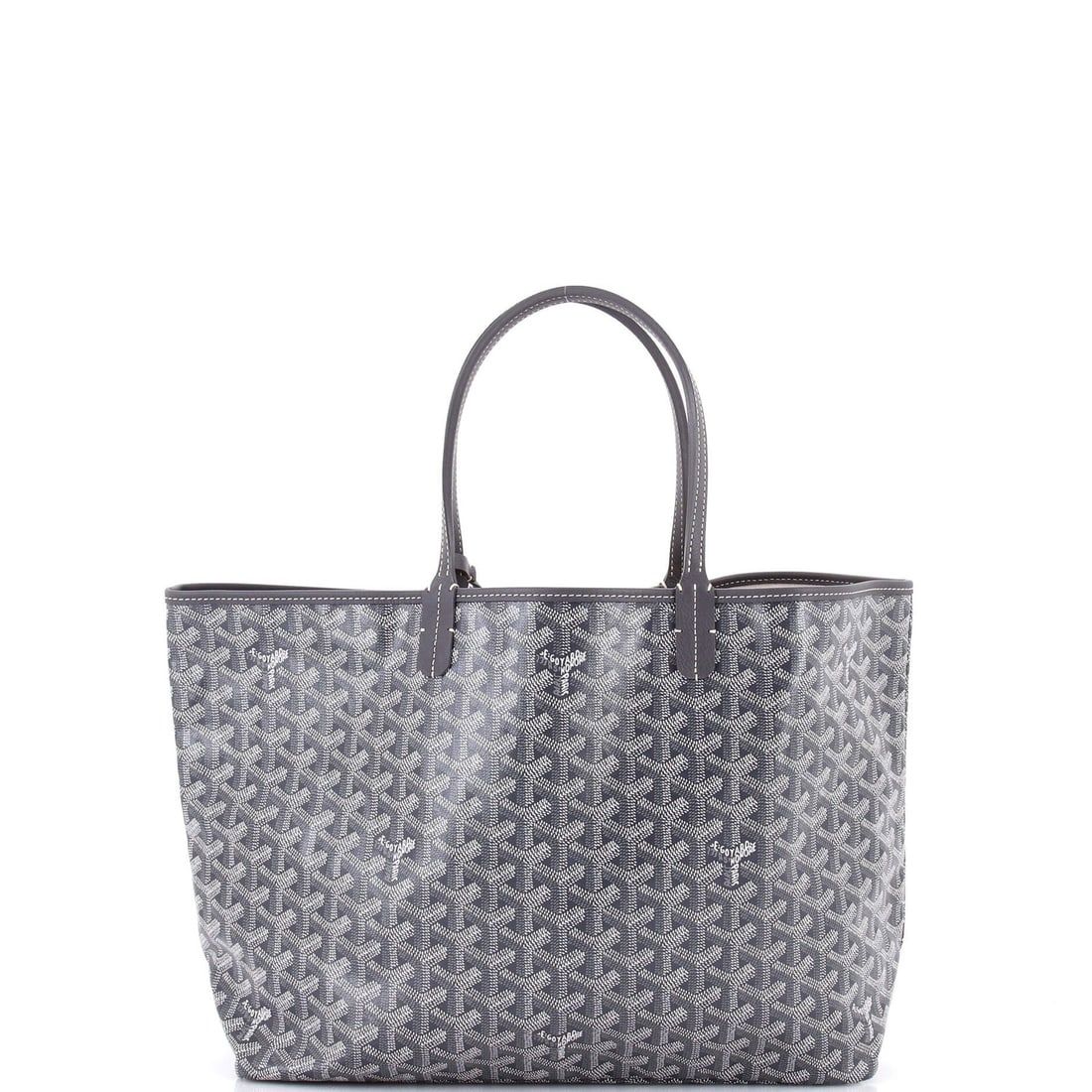 Goyard Saint Louis Tote in Coated Canvas PM: Goyard Saint Louis Tote in Coated Canvas PM The Goyard Saint Louis Tote in Coated Canvas PM is a timeless and versatile accessory that exudes classic French elegance. With its neutral interior, gray e
