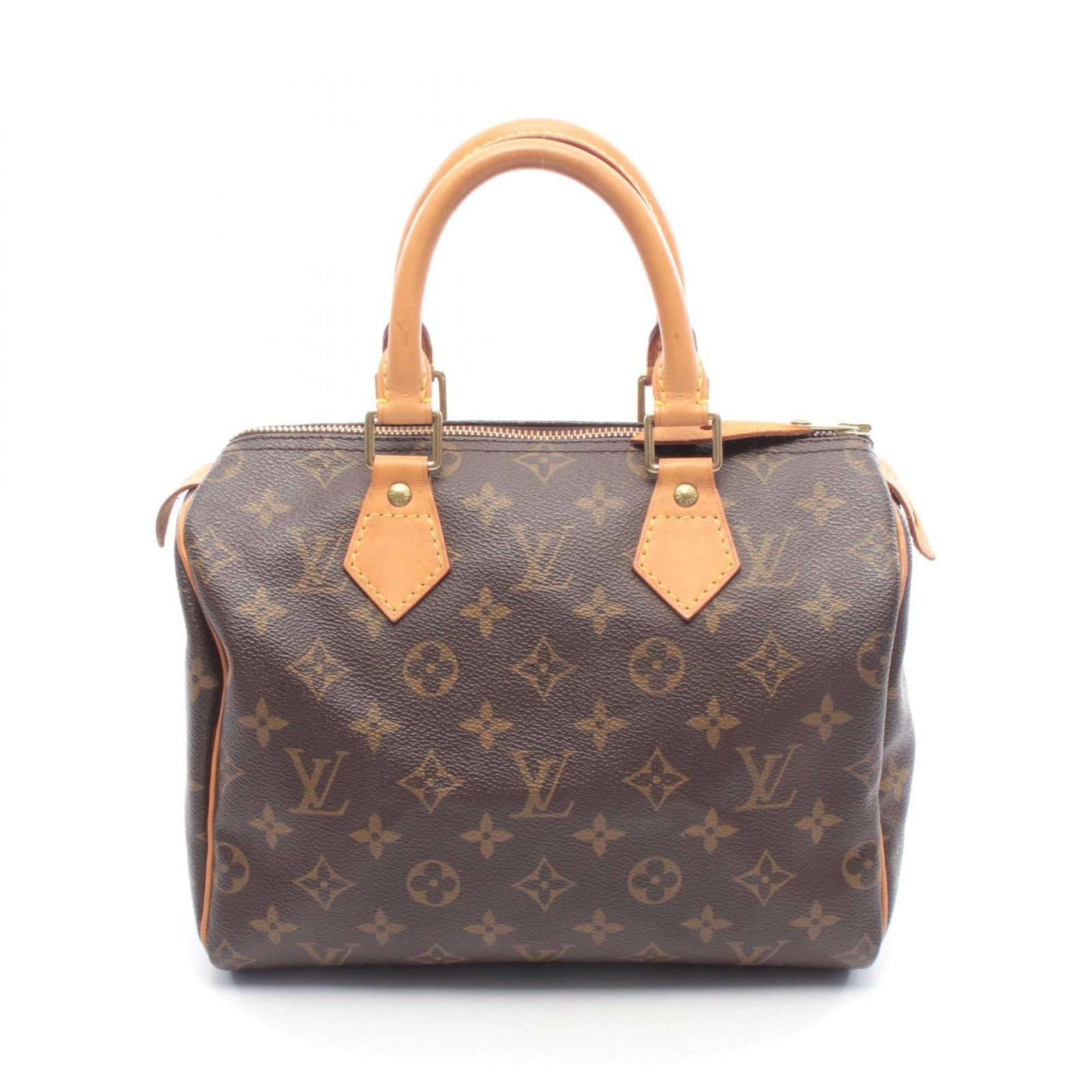 Louis Vuitton Coated Canvas and Leather Handbag: Louis Vuitton Coated Canvas and Leather Handbag A timeless classic from the iconic Louis Vuitton brand, this brown leather handbag boasts a chic coated canvas exterior and signature monogram pattern.
