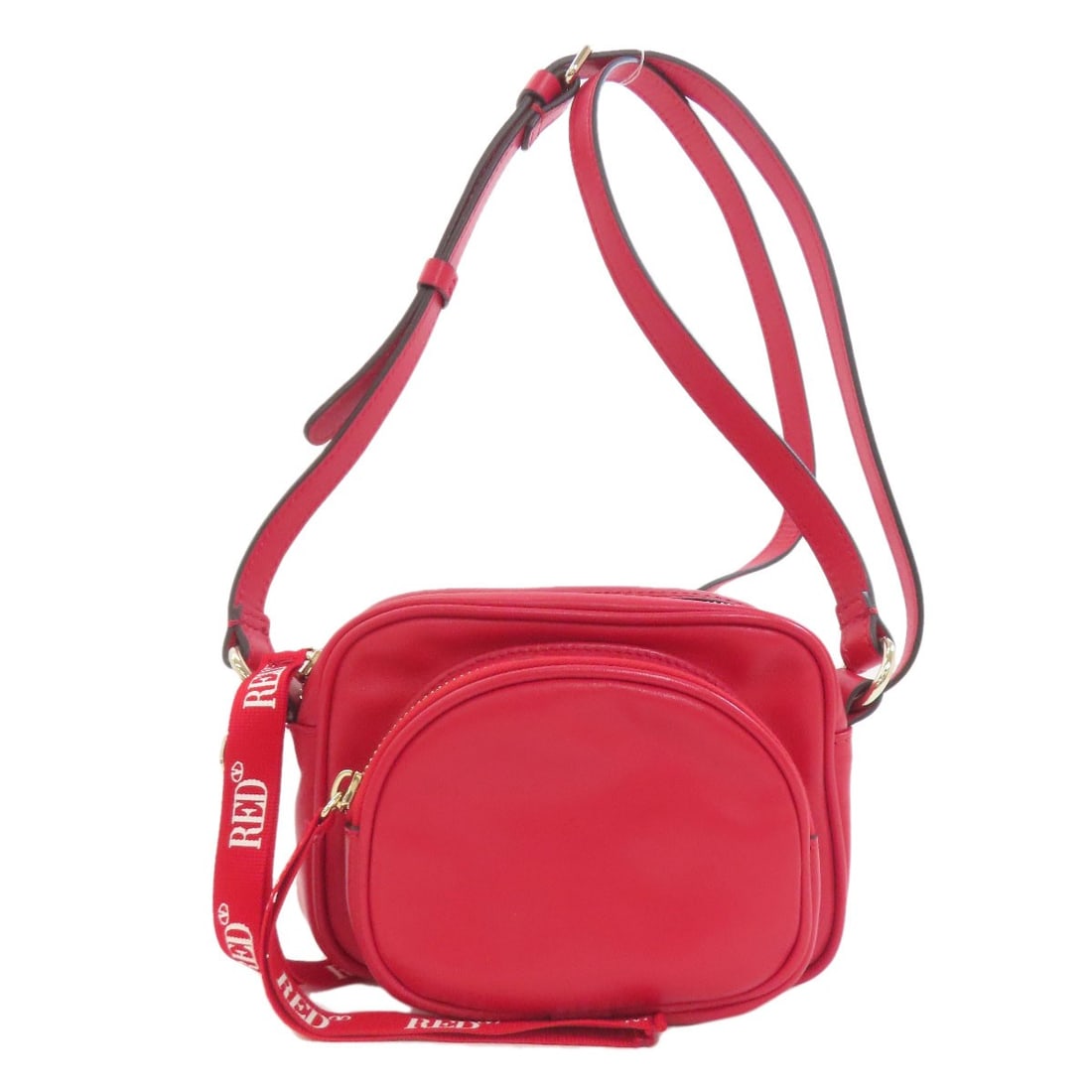 VALENTINO Red Shoulder Bag Leather: VALENTINO Red Shoulder Bag Leather Elevate your style with the iconic VALENTINO Red Shoulder Bag, crafted from rich, supple leather that exudes luxury and sophistication. This stunning Italian design