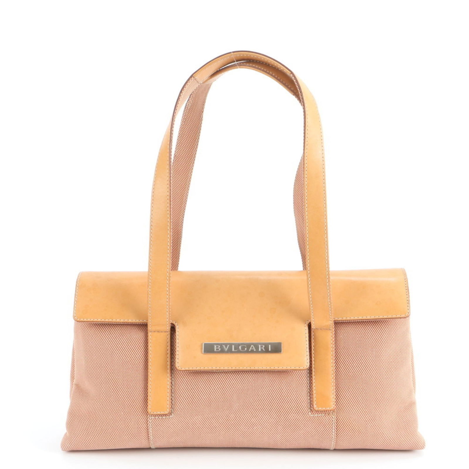 Canvas - Bvlgari Shoulder Bag - Tote Bag Leather: Canvas - Bvlgari Shoulder Bag - Tote Bag Leather A luxurious Bvlgari shoulder bag, this beautiful tote is crafted from high-quality leather and canvas, boasting a stunning brown and red color combinat