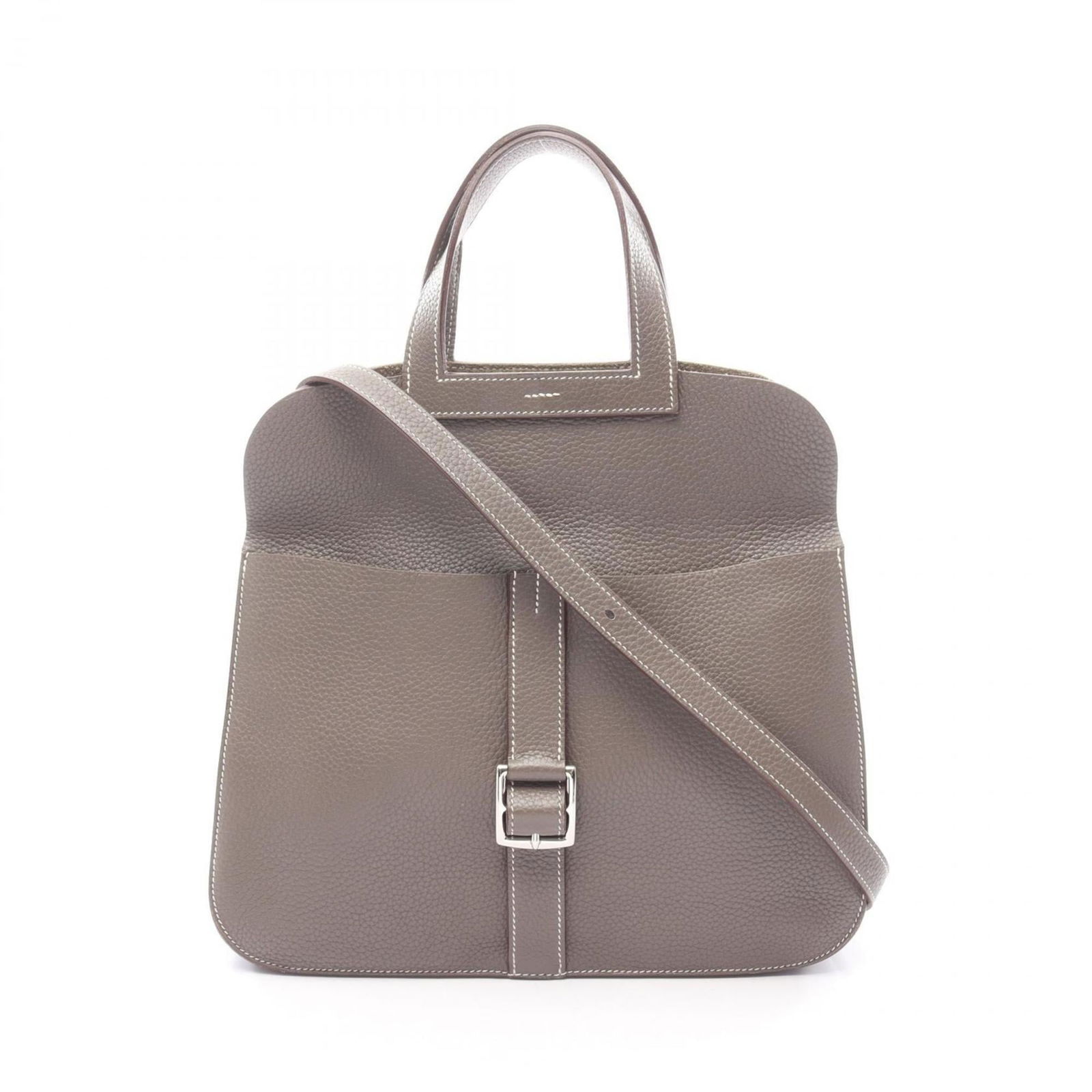 Hermes Taurillon Clemence Leather Handbag: Hermes Taurillon Clemence Leather Handbag The iconic Hermes Taurillon Clemence Leather Handbag is a timeless treasure for any fashion connoisseur, boasting the signature Taurillon Clemence leather in