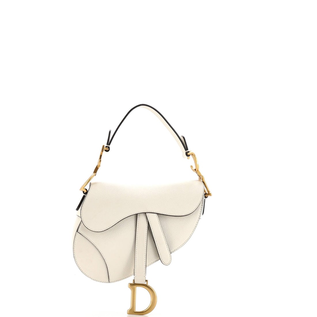 Christian Dior Mini Saddle Leather Handbag: Christian Dior Mini Saddle Leather Handbag Elevate your everyday style with the iconic Christian Dior Mini Saddle Leather Handbag, boasting sleek neutral tones and supple leather construction. This mi