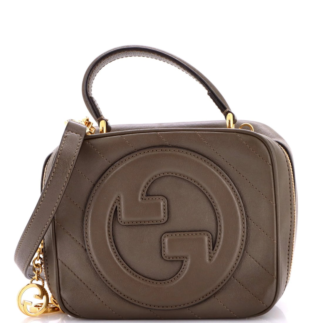 Gucci Blondie NM Top Handle Shoulder Bag with Diagonal Quilted Leather: Gucci Blondie NM Top Handle Shoulder Bag with Diagonal Quilted Leather The Gucci Blondie NM Top Handle Shoulder Bag is a timeless piece of luxury, boasting a striking diagonal quilted leather exterior