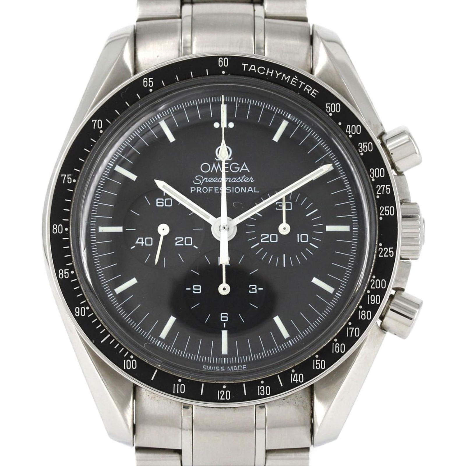 Wristwatch Omega: Wristwatch Omega A sleek and sophisticated timepiece, this Omega wristwatch boasts a durable stainless steel case and band, perfect for everyday wear. The classic black dial adds a touch of elegance,