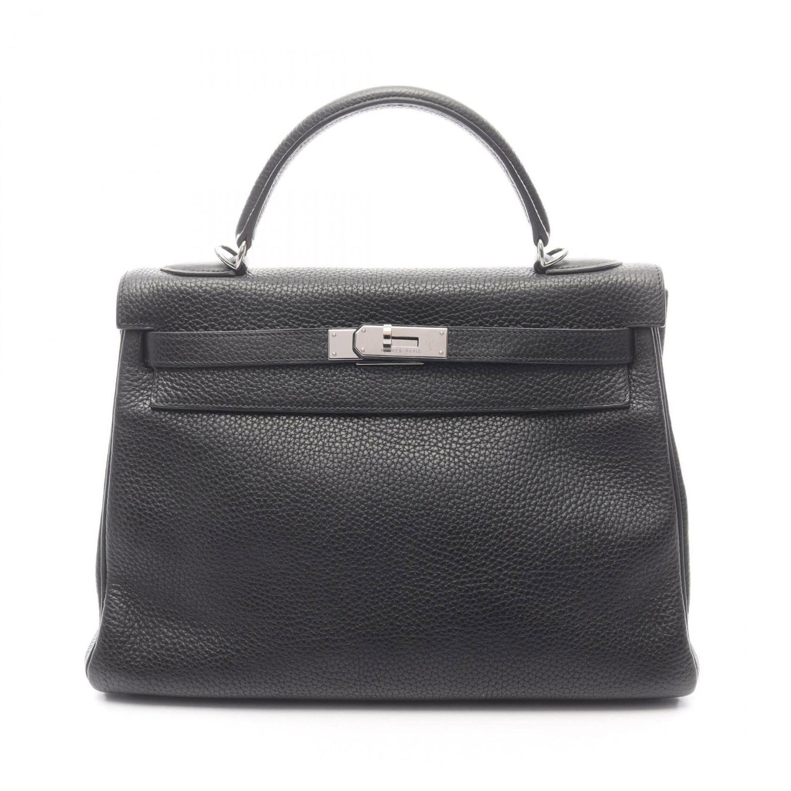 Leather Hermes Handbag Togo: Leather Hermes Handbag Togo A timeless and sophisticated choice, this pre-owned Hermes Togo handbag boasts the iconic brand's signature style with its classic black leather exterior. With its spacious