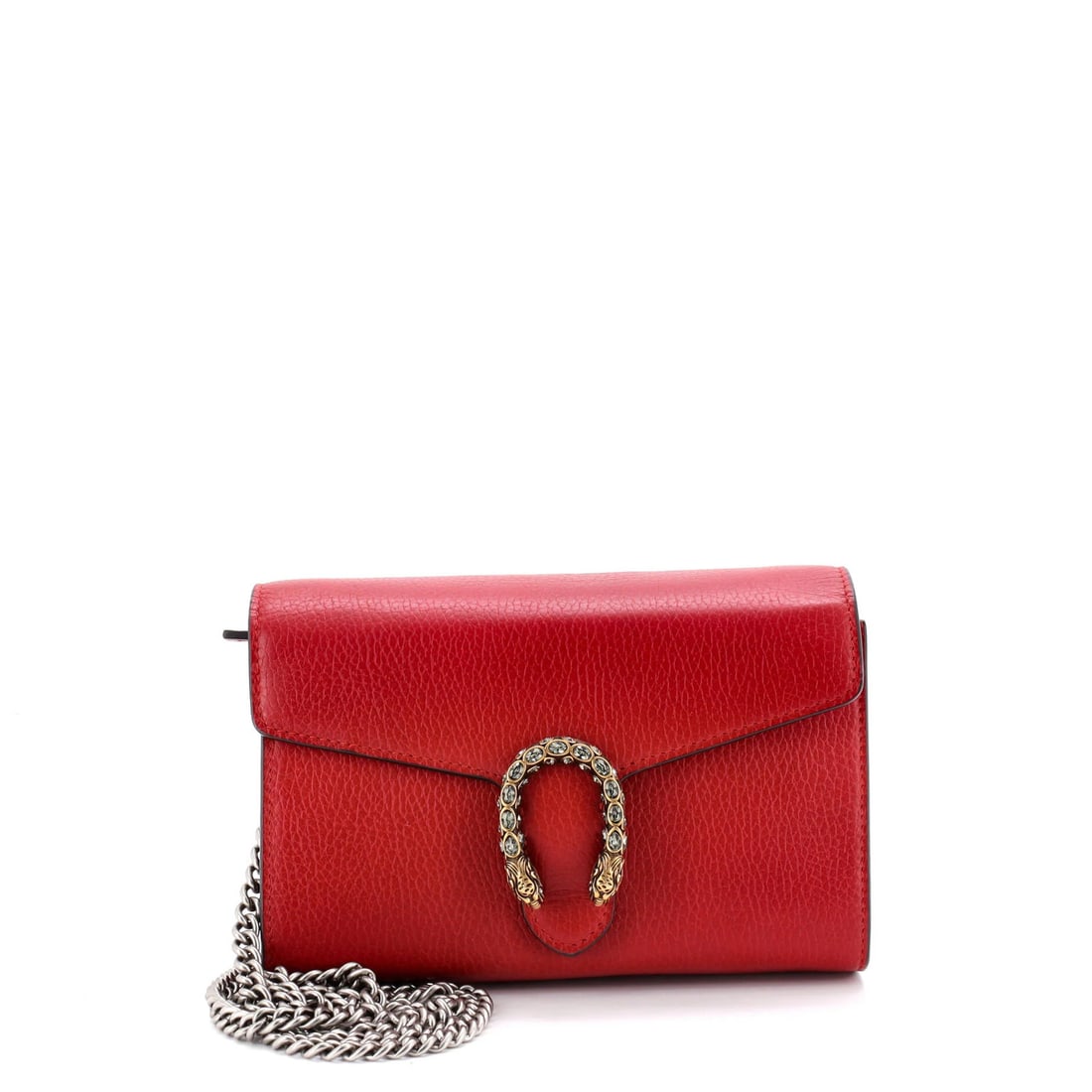 Gucci Dionysus Chain Wallet in Small Leather with Embellished Detail: Gucci Dionysus Chain Wallet in Small Leather with Embellished Detail The Gucci Dionysus Chain Wallet in Small Leather is a stunning accessory that combines sleek, modern design with intricate embellis