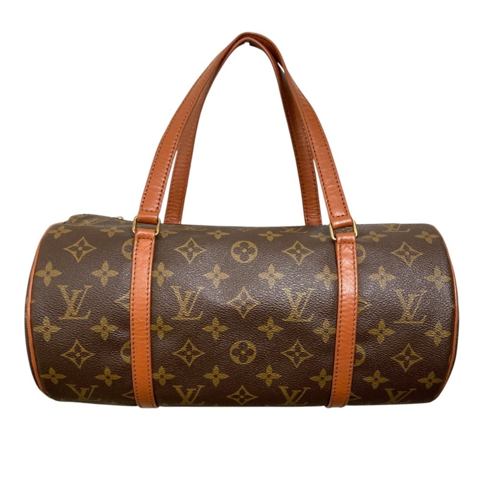 Louis Vuitton Monogram Handbag: Louis Vuitton Monogram Handbag Experience the timeless elegance of Louis Vuitton with this stunning Monogram Handbag, boasting the iconic signature pattern in rich brown hues that add depth and sophis