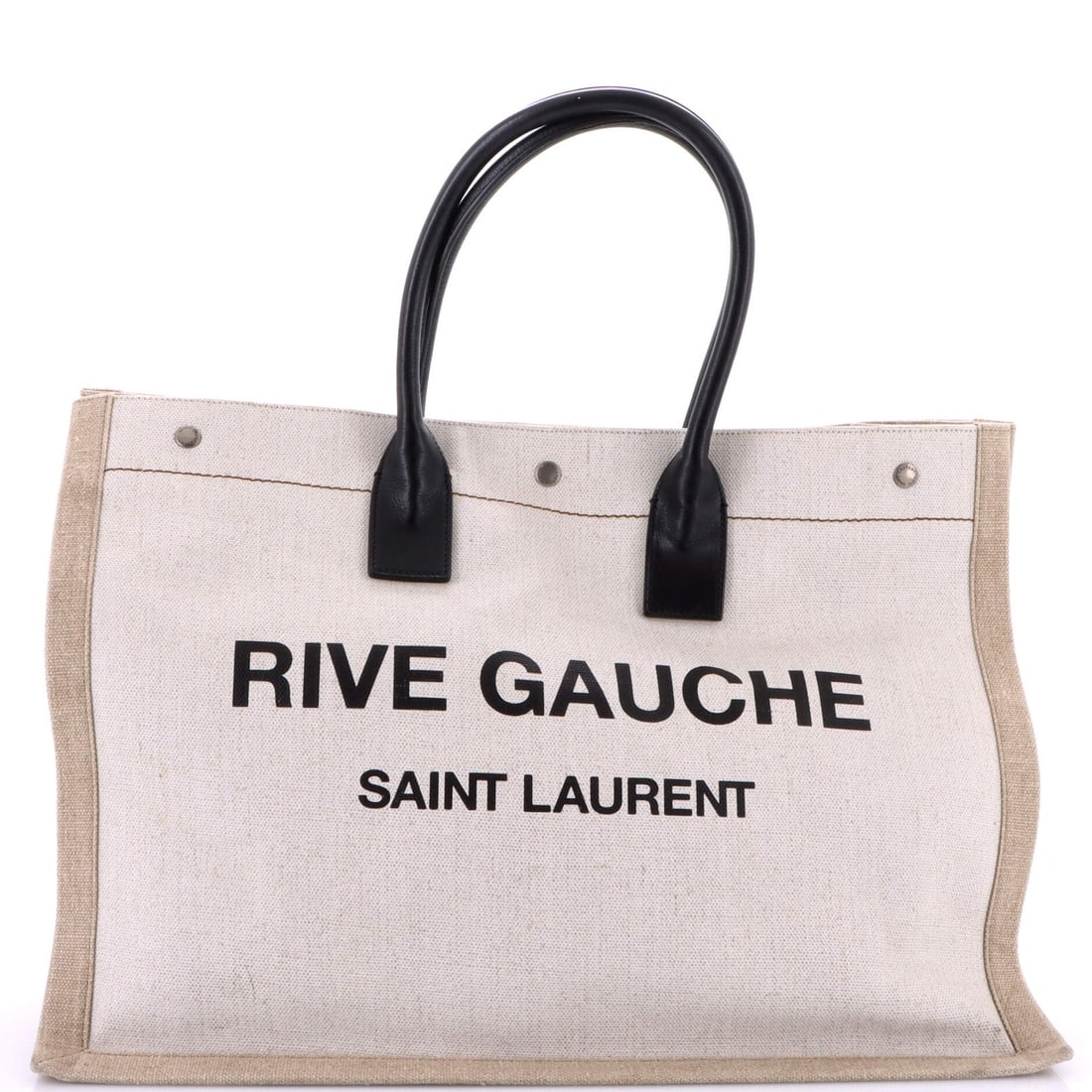 Large Saint Laurent Rive Gauche Shopper Tote Canvas (1 of 5)