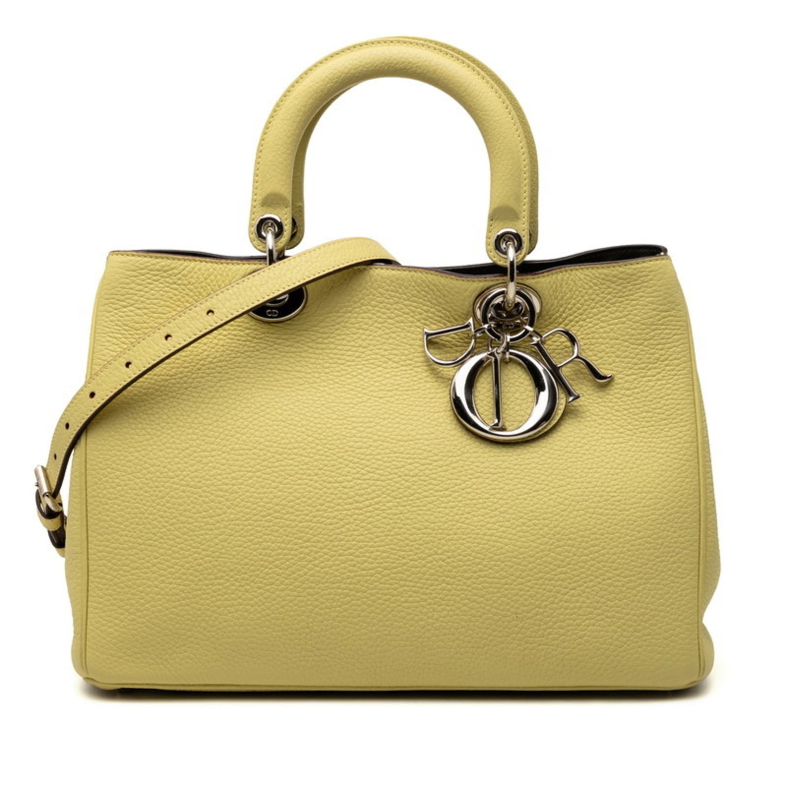 Christian Dior Leather Shoulder Bag Pouch: Christian Dior Leather Shoulder Bag Pouch A chic and timeless piece from Christian Dior, this yellow leather shoulder bag pouch boasts sleek lines and premium quality craftsmanship. With its classic d