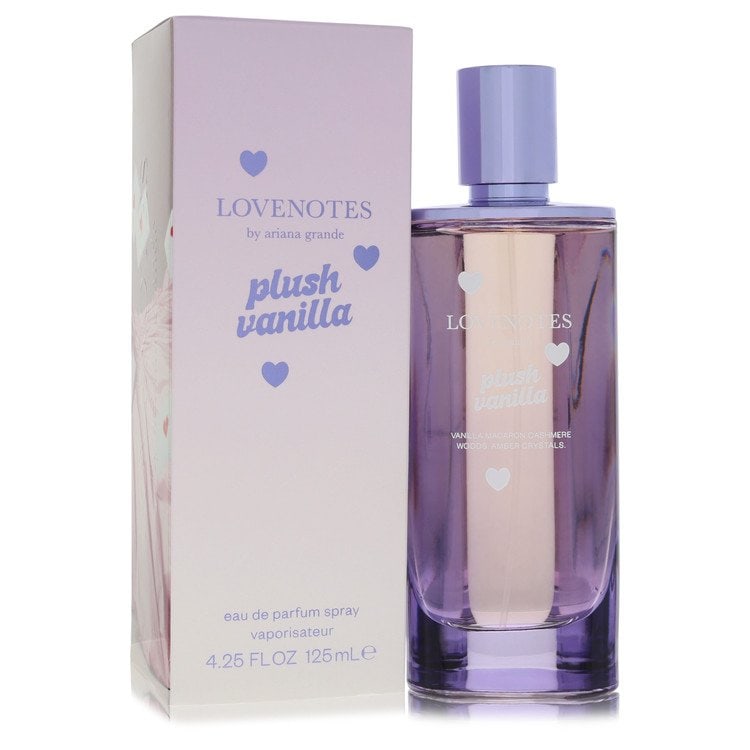 Ariana Grande Lovenotes Plush Vanilla Perfume By Eau De Parfum Spray: Ariana Grande Lovenotes Plush Vanilla Perfume By Eau De Parfum Spray Indulge in the sweet scent of Ariana Grande's Lovenotes, captured in a luxurious 4.2 oz Eau De Parfum Spray. This 500g perfume is