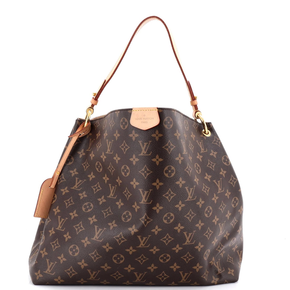 Louis Vuitton Monogram Canvas MM Handbag: Louis Vuitton Monogram Canvas MM Handbag A timeless piece from the iconic Louis Vuitton Monogram Canvas collection, this MM Handbag boasts a rich brown exterior with gold hardware and a stylish