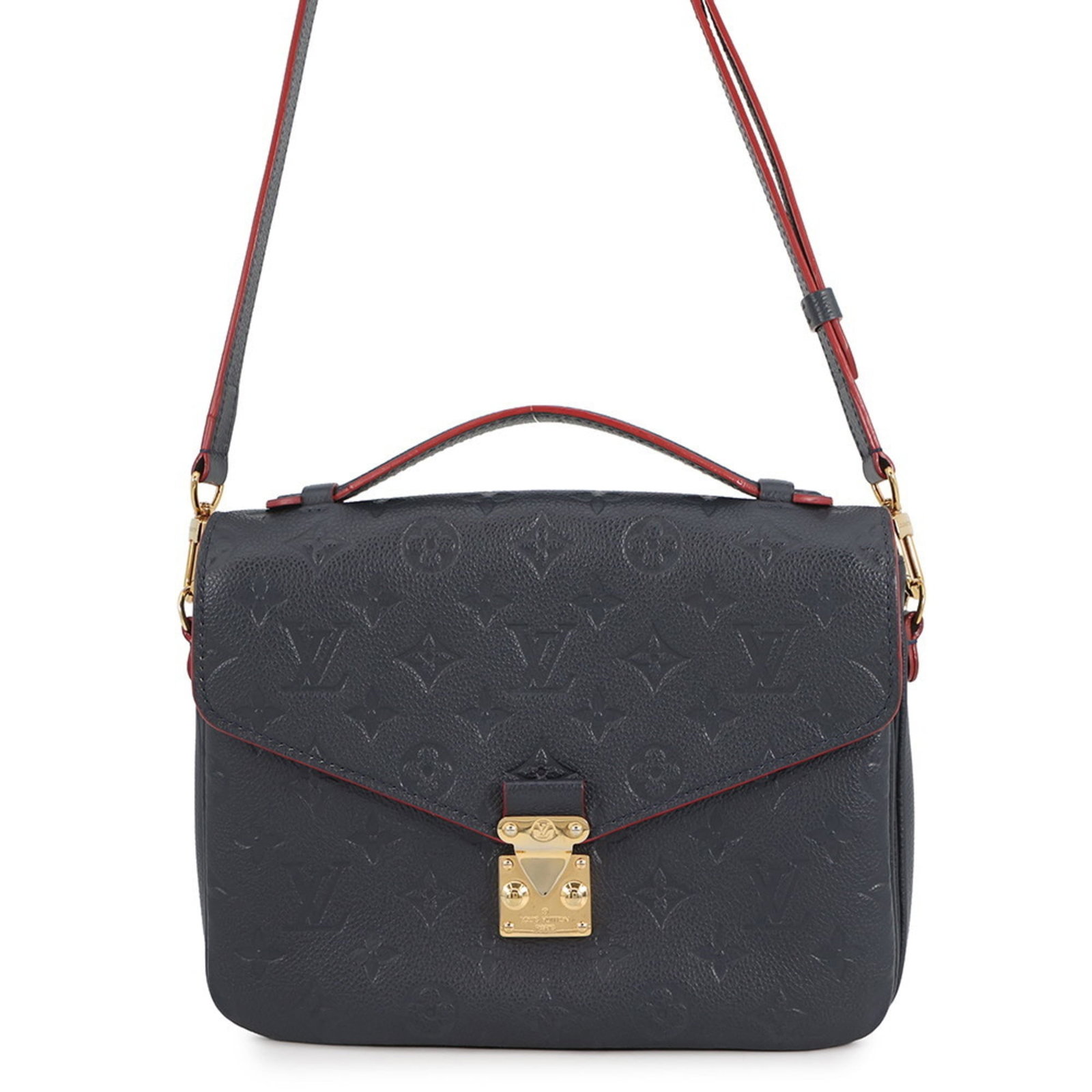 Louis Vuitton Pochette Monogram Empreinte Handbag: Louis Vuitton Pochette Monogram Empreinte Handbag The Louis Vuitton Pochette Monogram Empreinte is a timeless and elegant accessory that exudes luxury with its iconic monogram pattern and gold hardwar