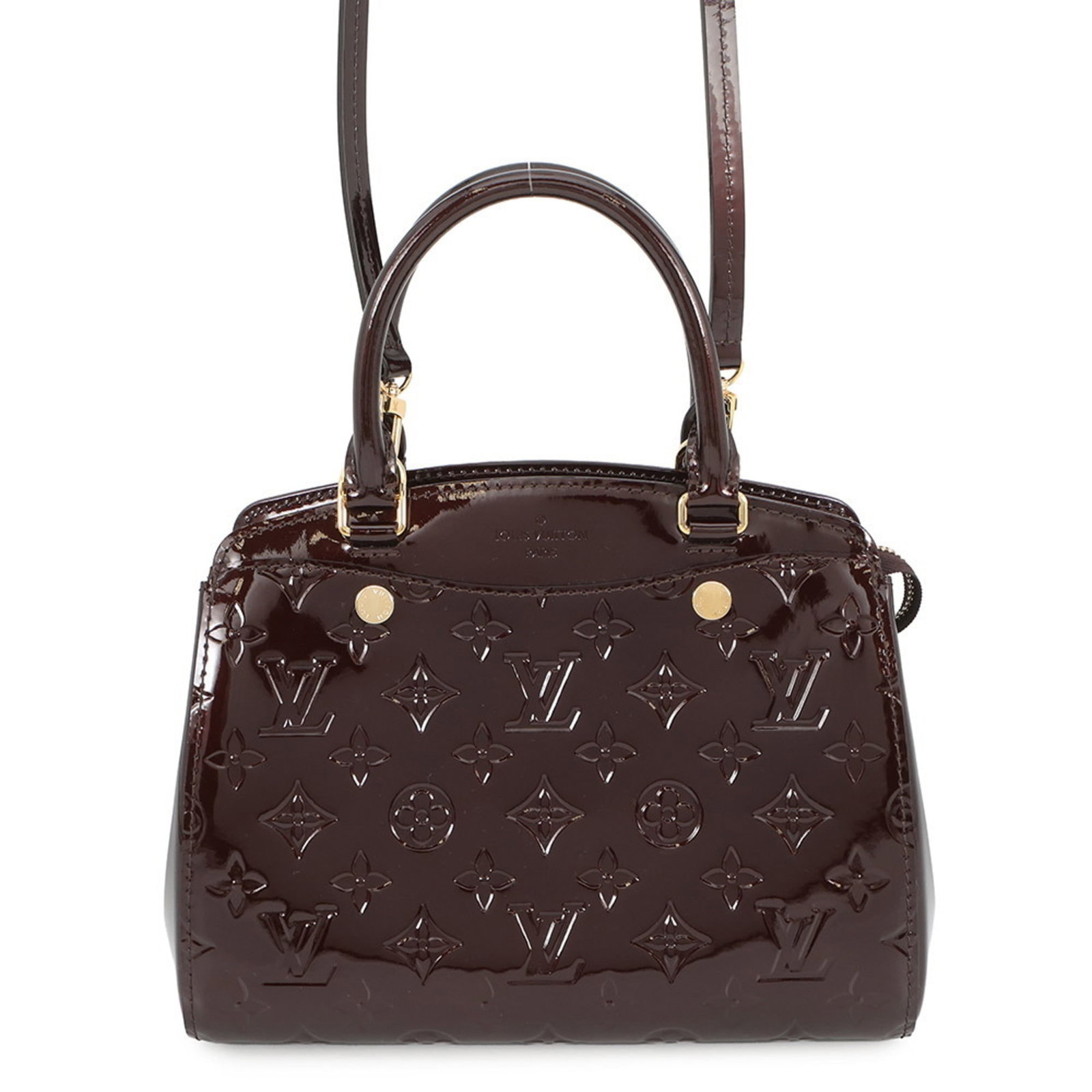 Louis Vuitton Monogram Vernis Shoulder Bag: Louis Vuitton Monogram Vernis Shoulder Bag Experience the timeless elegance of Louis Vuitton with this stunning Monogram Vernis Shoulder Bag, boasting iconic gold hardware and a vibrant Amarante