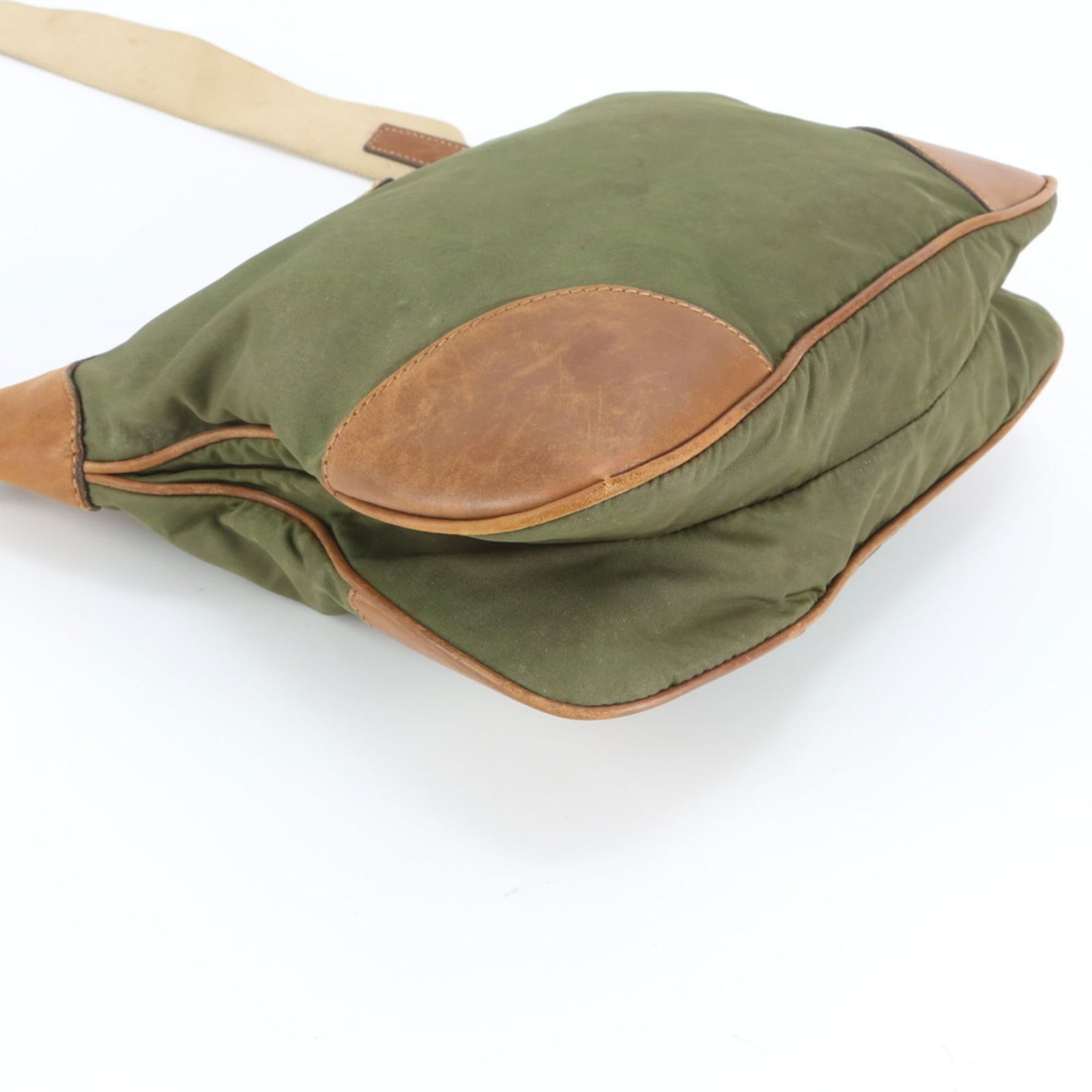 Prada Nylon and Leather Shoulder Bag - 4