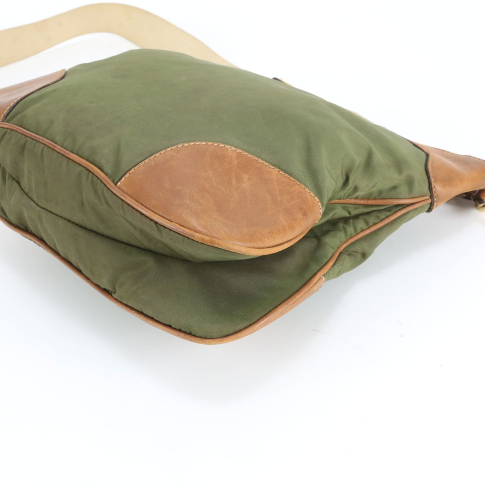 Prada Nylon and Leather Shoulder Bag - 5