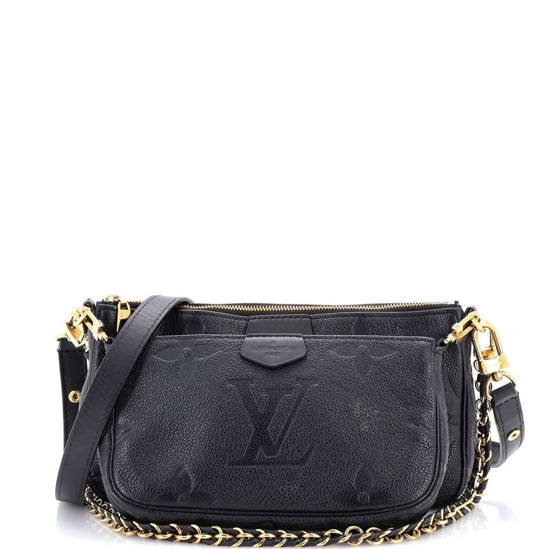 Giant Louis Vuitton Multi Pochette Accessoires Monogram Empreinte: Giant Louis Vuitton Multi Pochette Accessoires Monogram Empreinte For sale is a stunning Louis Vuitton Multi Pochette Accessoires Monogram Empreinte cross body bag, boasting the iconic brand's signatu
