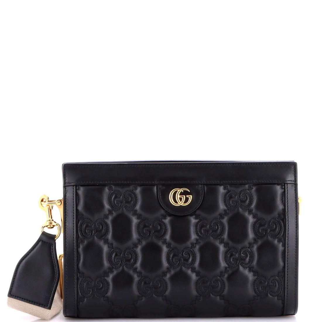 Gucci GG Shoulder Bag Matelasse Leather Small: Gucci GG Shoulder Bag Matelasse Leather Small Experience the timeless elegance of Gucci's iconic GG Shoulder Bag, crafted from rich matelasse leather in sleek black. With its classic design and versat
