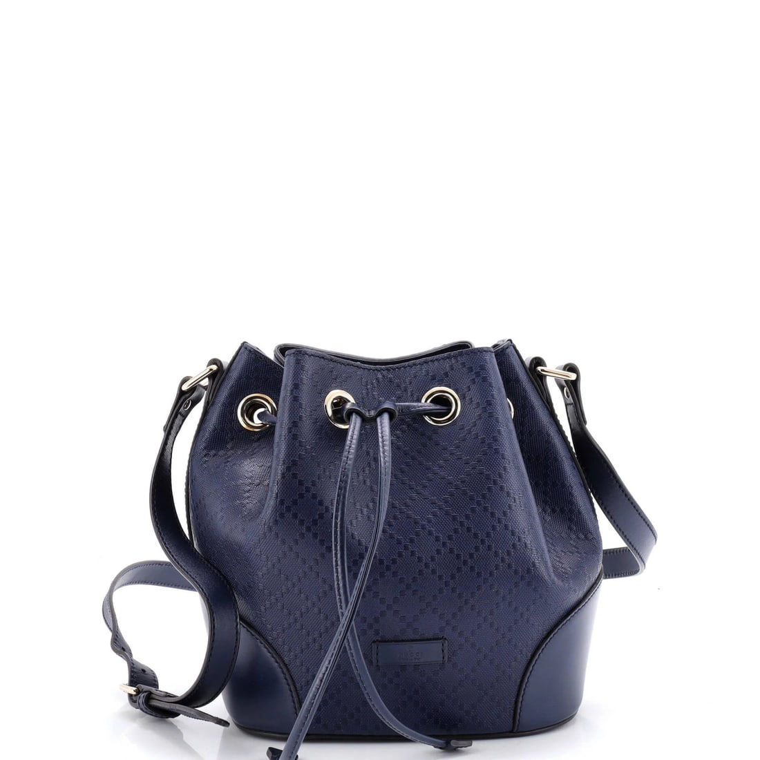 Gucci Bright Diamante Leather Large Bucket Bag: Gucci Bright Diamante Leather Large Bucket Bag Experience the epitome of luxury with this stunning Gucci Bright Diamante Leather Large Bucket Bag, boasting sleek blue exterior and striking gold tone h