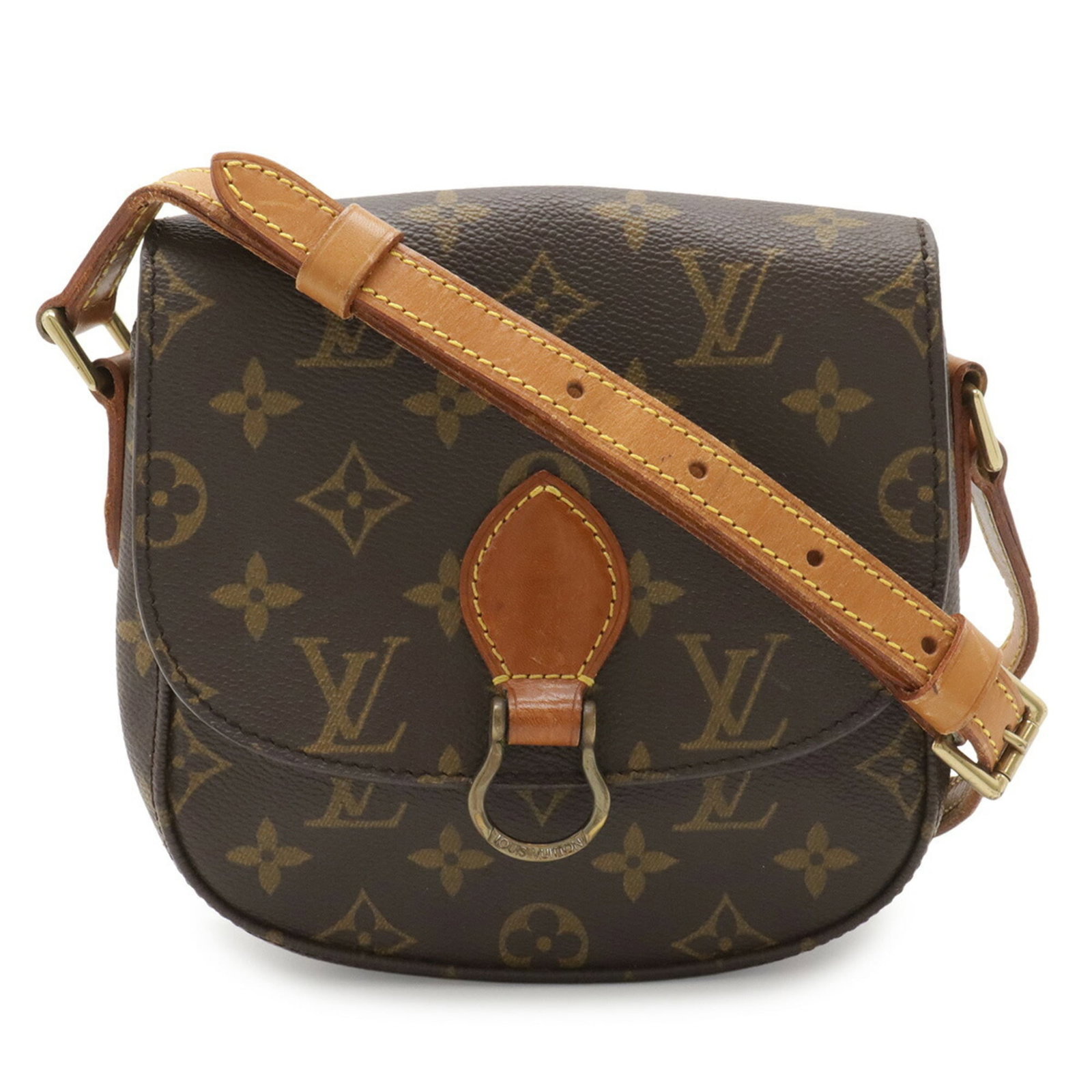 Louis Vuitton Monogram Pochette Shoulder Bag: Louis Vuitton Monogram Pochette Shoulder Bag Experience the timeless elegance of Louis Vuitton's iconic Monogram Pochette Shoulder Bag, crafted from rich brown leather and adorned with the signature L