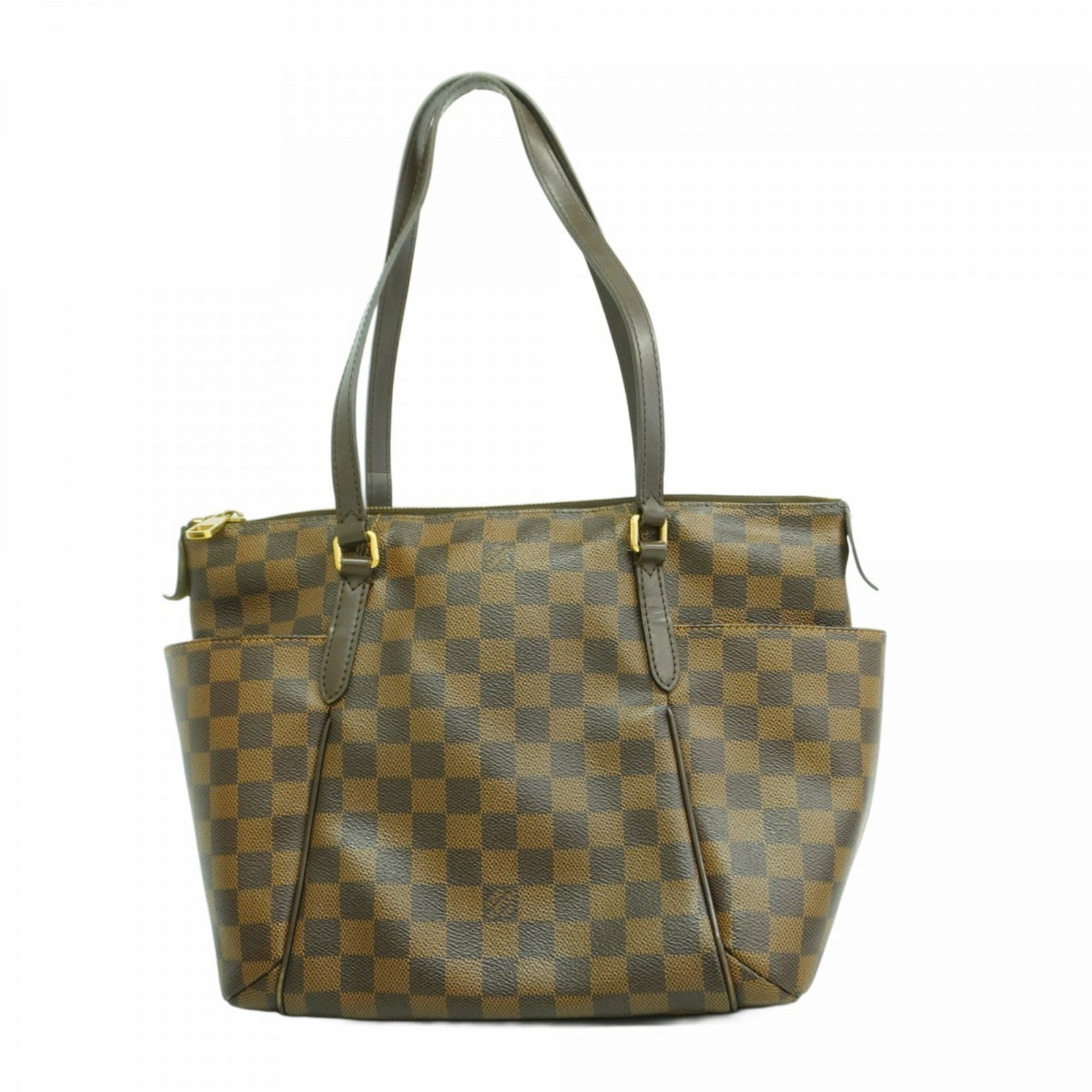 Bag Louis Vuitton Tote: Bag Louis Vuitton Tote A pre-owned Louis Vuitton tote bag in Ebene, offering a stylish and spacious solution for daily essentials. This classic design boasts the iconic LV monogram pattern and feature