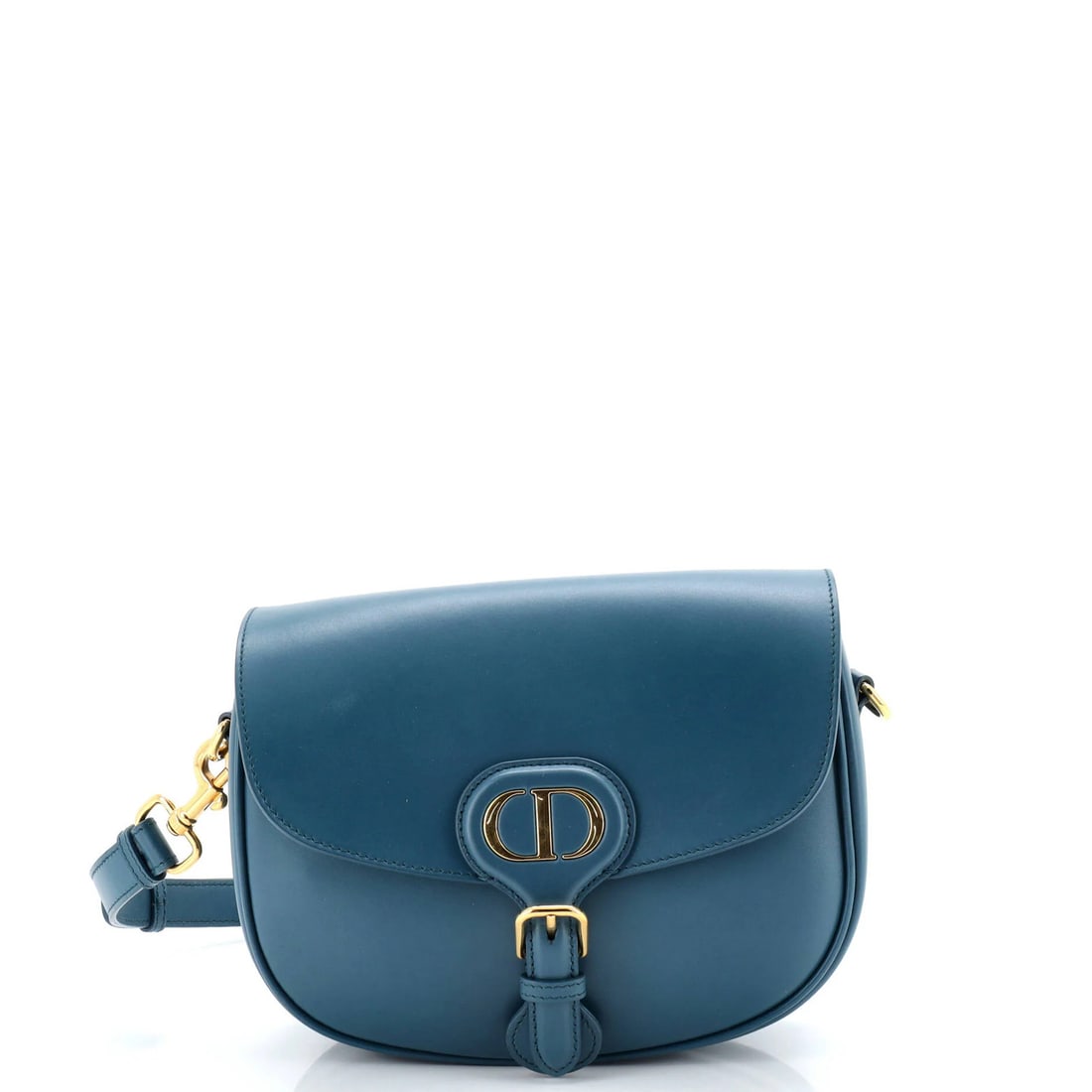 Christian Dior Bobby Flap Bag in Medium Leather: Christian Dior Bobby Flap Bag in Medium Leather The Christian Dior Bobby Flap Bag is a timeless and sophisticated cross-body design, boasting sleek blue leather exterior and gold hardware details. Wit