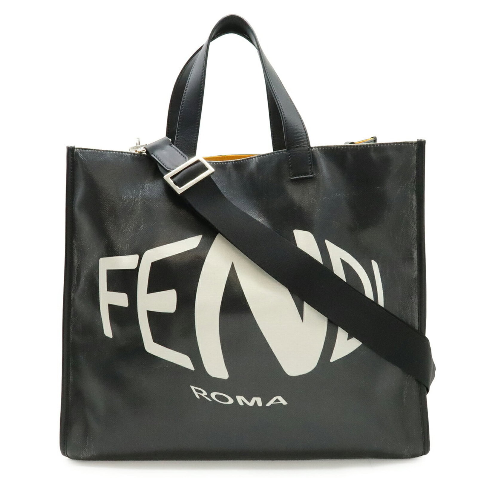 Fendi Nylon Tote Bag: Fendi Nylon Tote Bag Elevate your everyday style with the iconic Fendi Nylon Tote Bag, boasting sleek black and white hues that exude effortless chic. Made from high-quality nylon, this spacious shoul